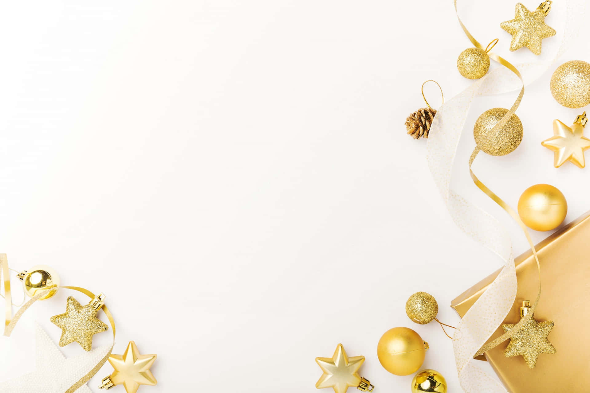 Assorted Gold Christmas Background