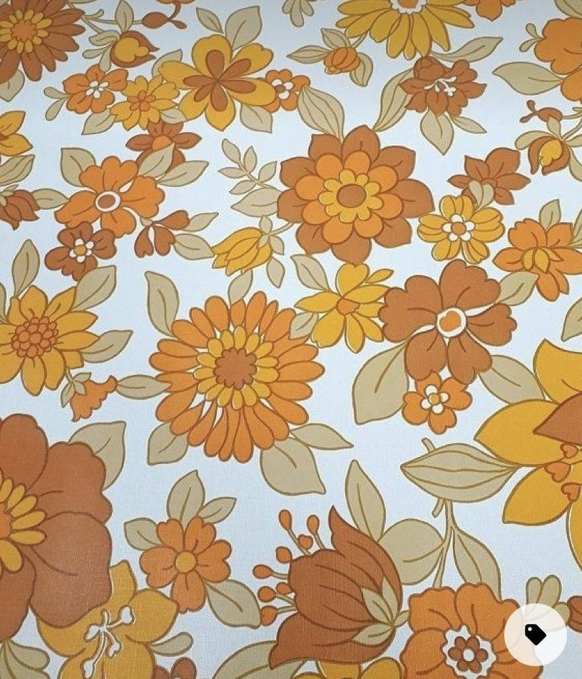 Assorted Orange Floral Design Background