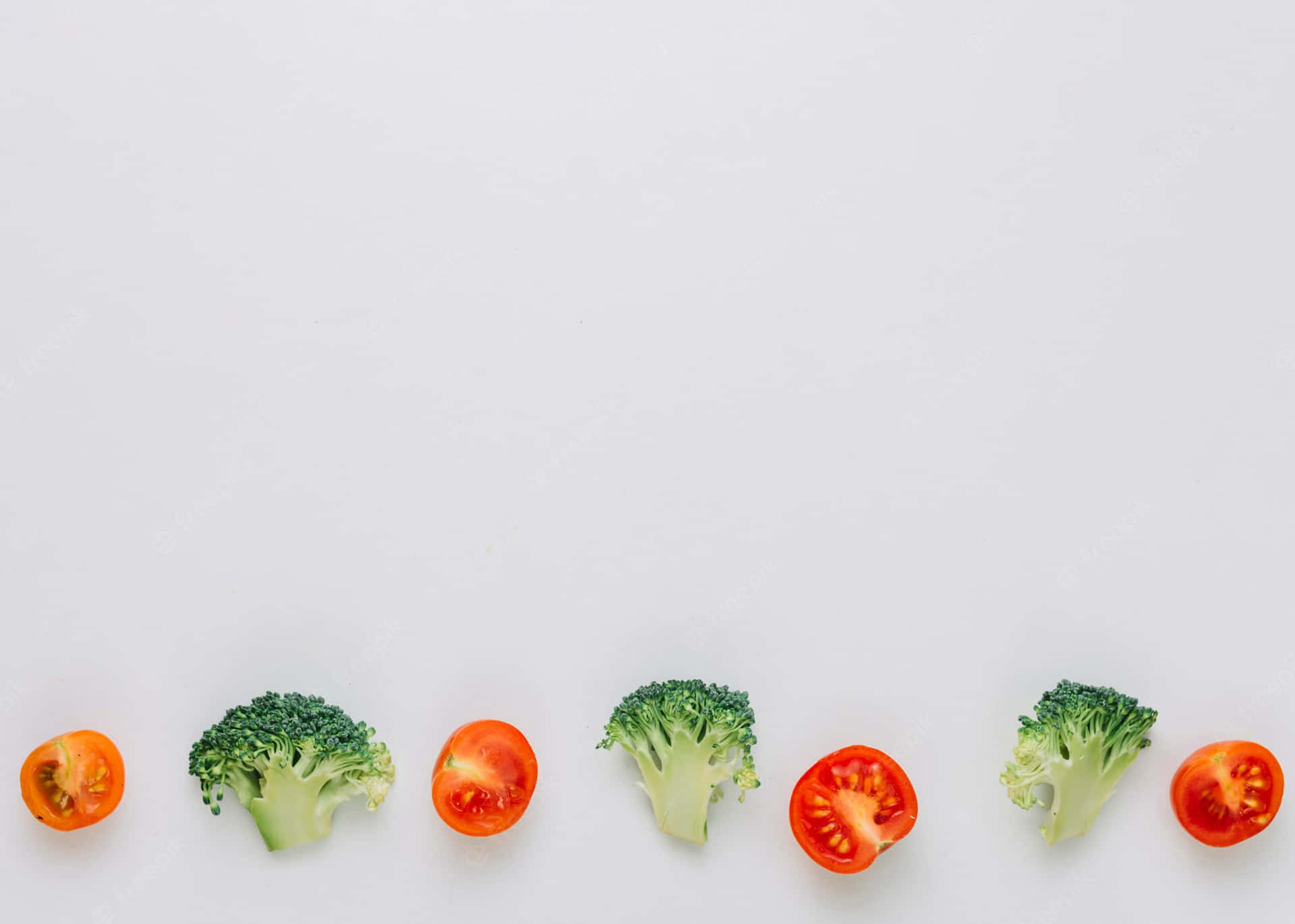 Assorted Superfoods With Fresh Green Vegetables Background