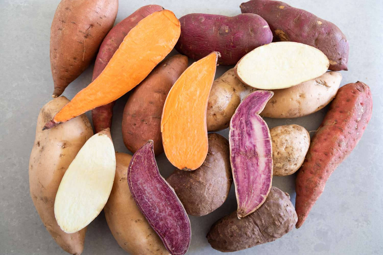 Assorted Sweet Potato Background