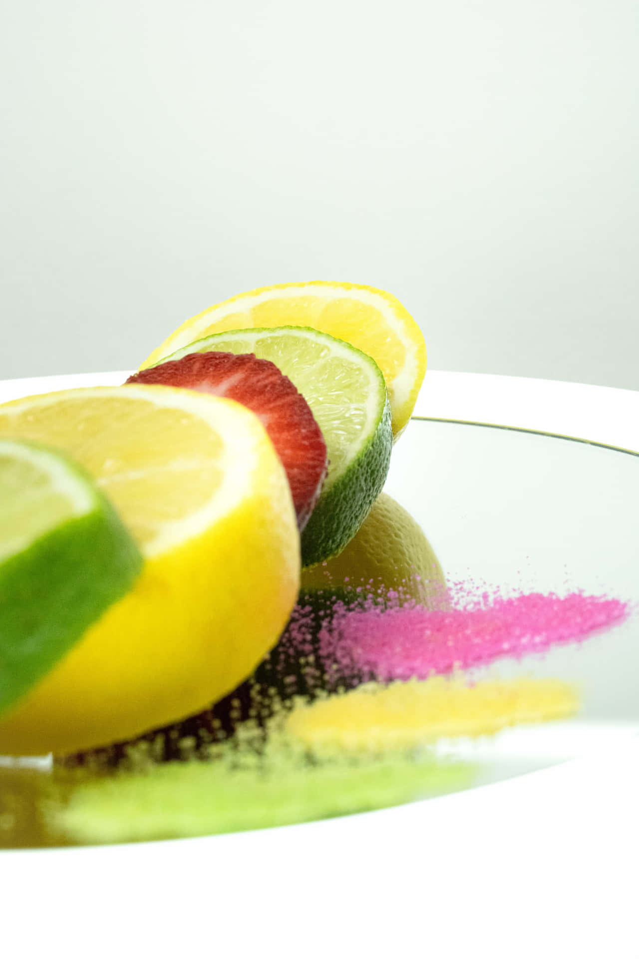 Assortment Of Carefully Cut Fresh Fruits Background