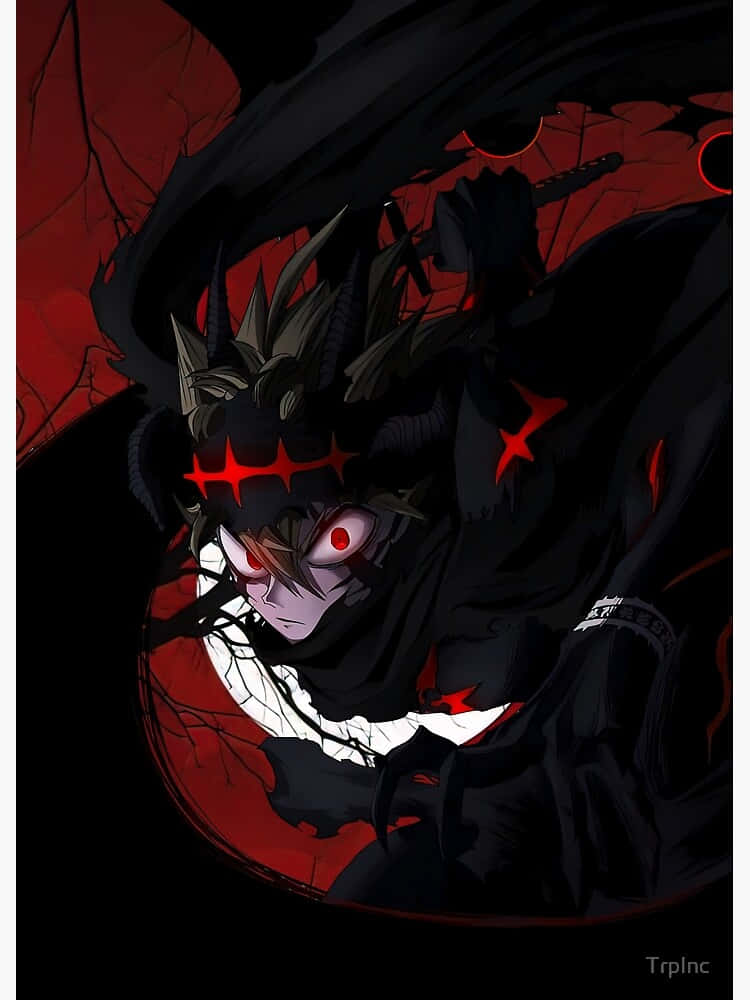 Asta Demon Form In Black Clover Series Background