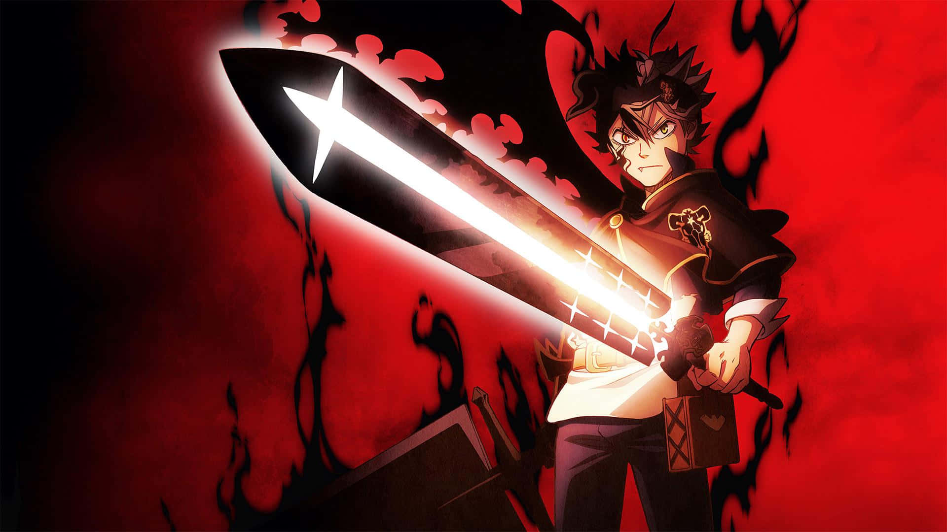 Asta Embracing His Demon Powers Background