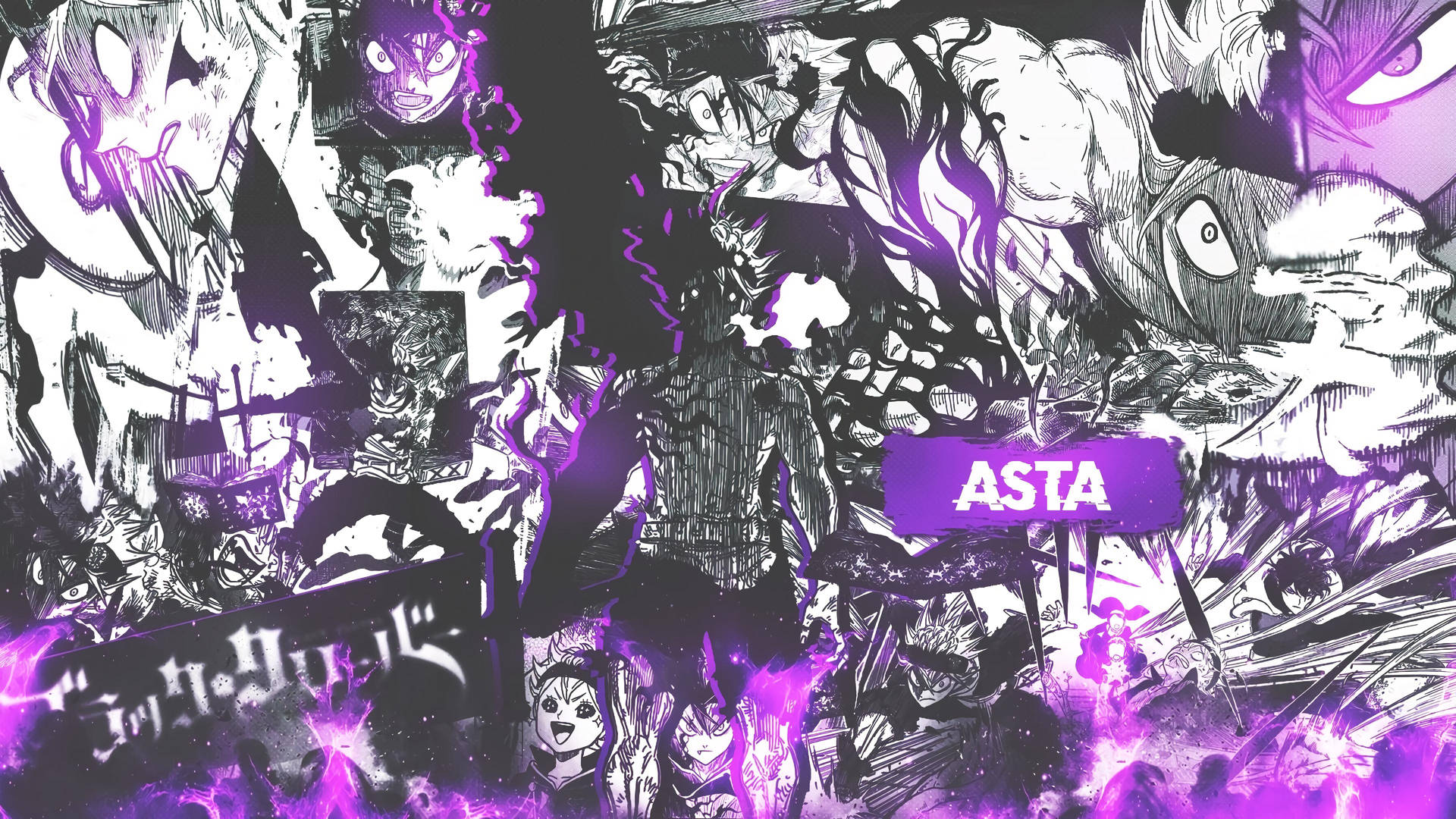 Asta Fearlessly Battles Evil | Black Clover Background