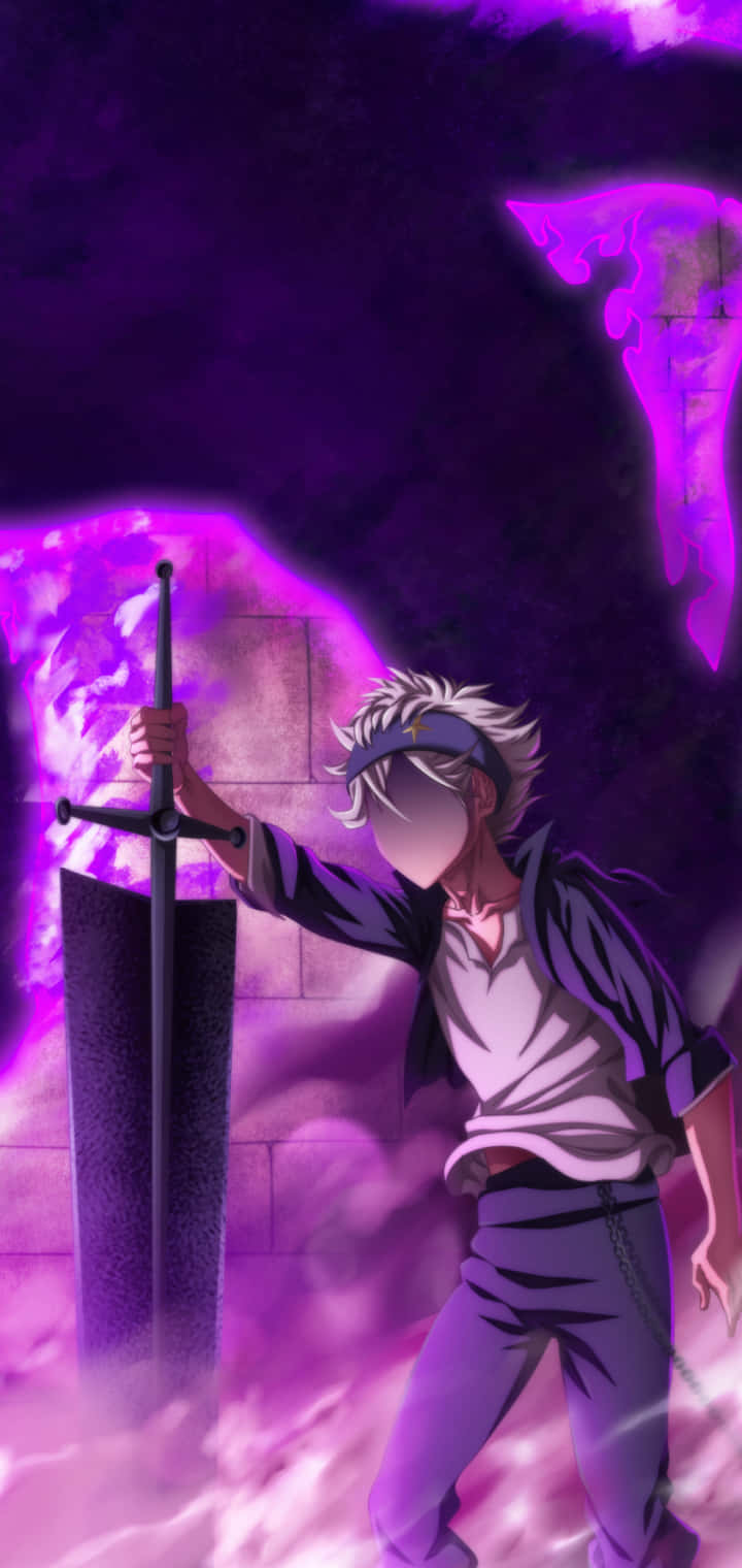 Asta In His Demon-slaying Formdraws Strength By Fueling Off Dark Energy. Background