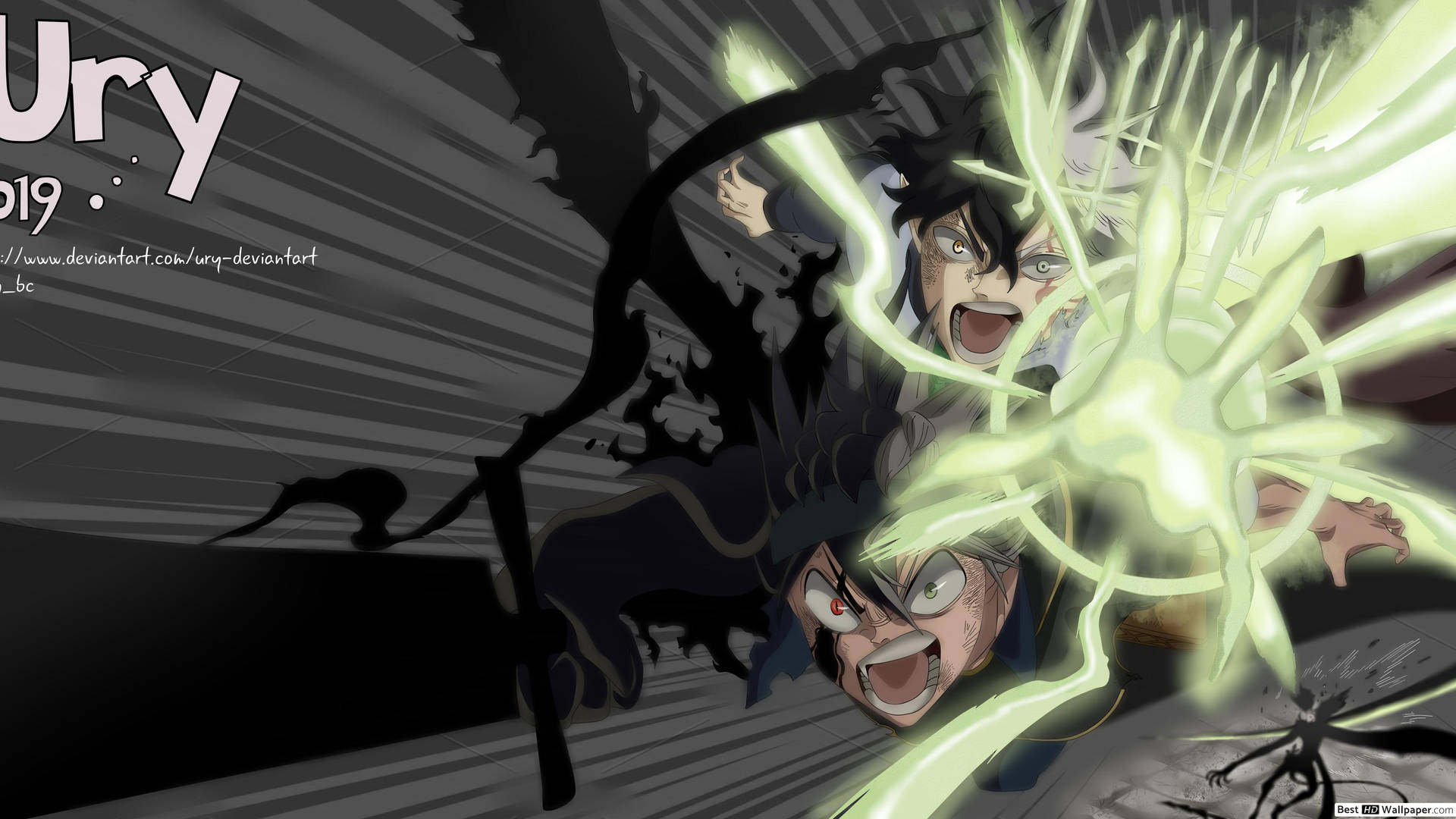 “asta Powers Up In Black Clover” Background