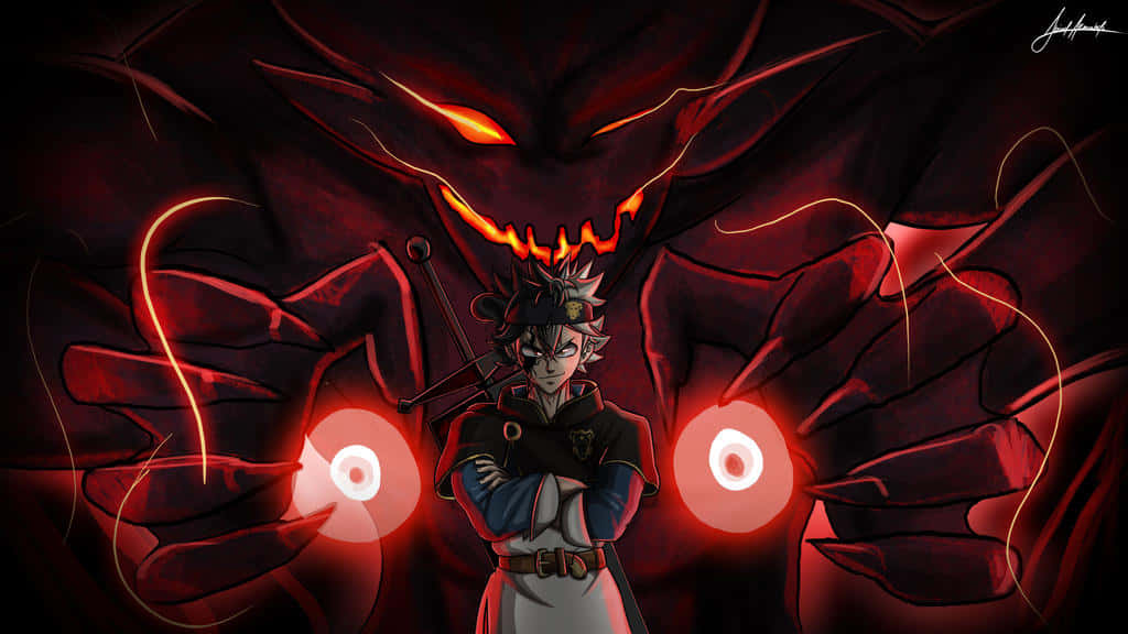 Asta Unleashes The Power Of His Demon From Black Clover Background