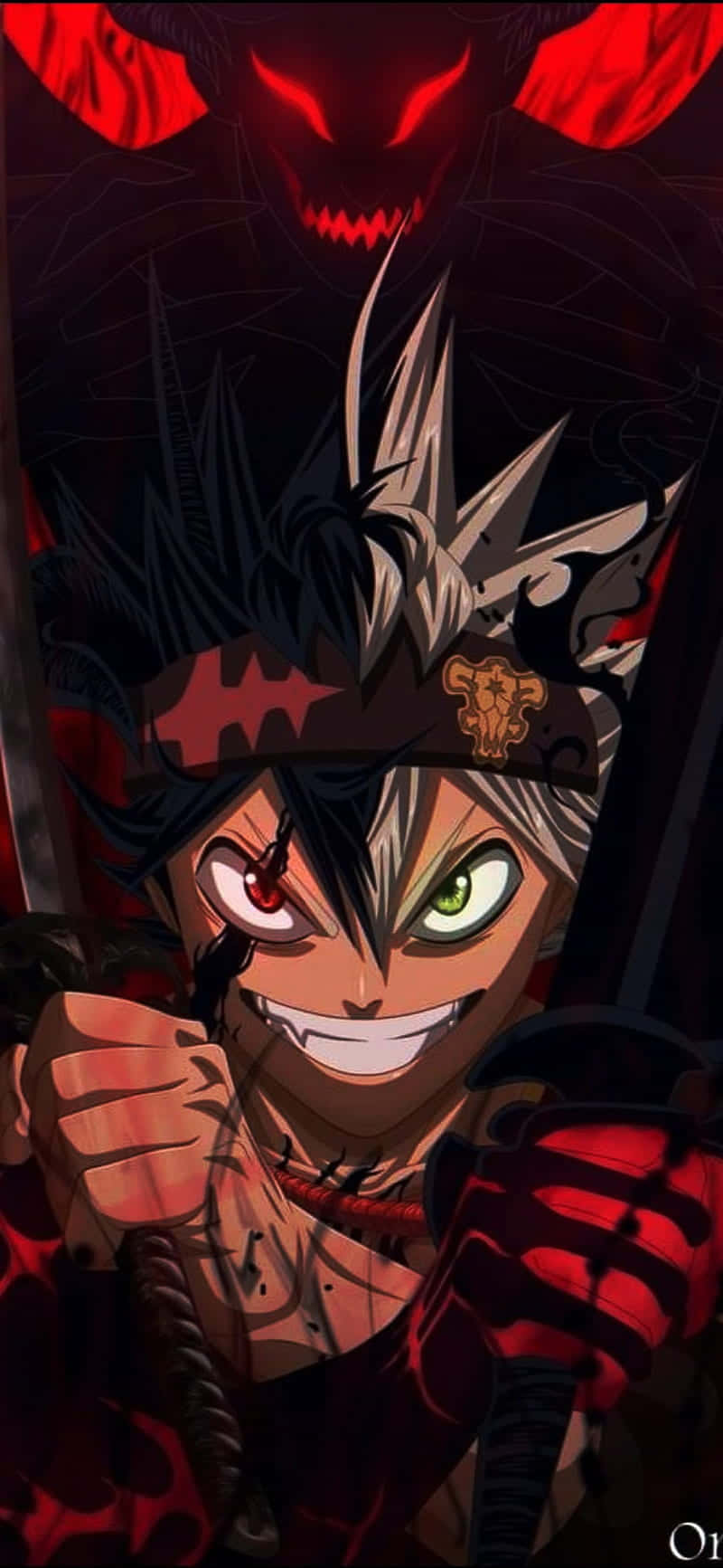 Astademon Unleashing His Inner Strength In Black Clover Background