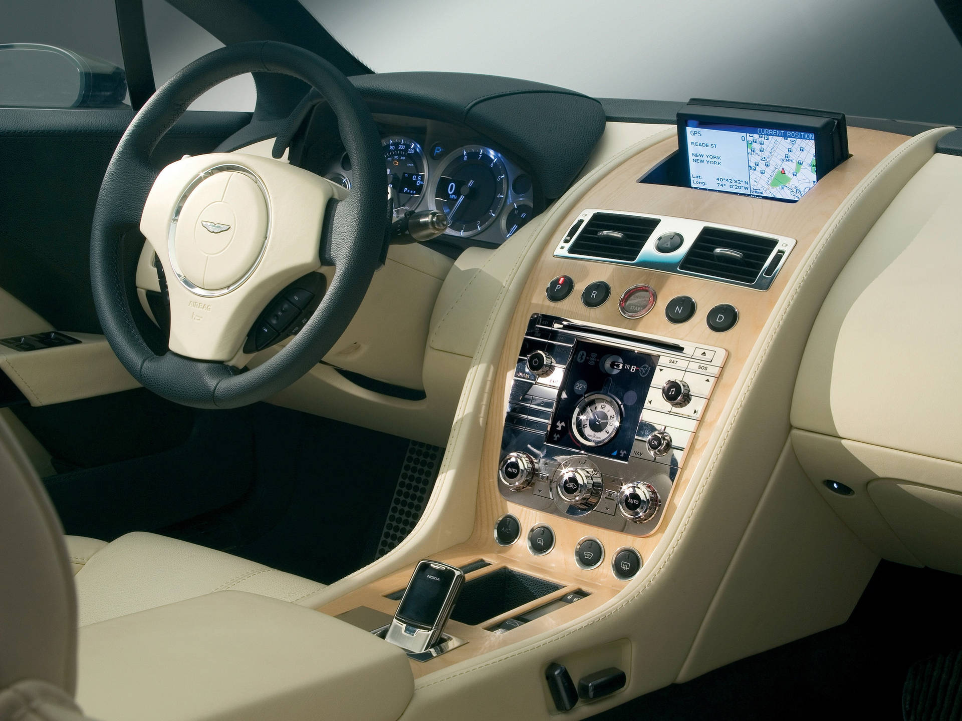 Aston Martin Rapide 2006 Beige Interior Background