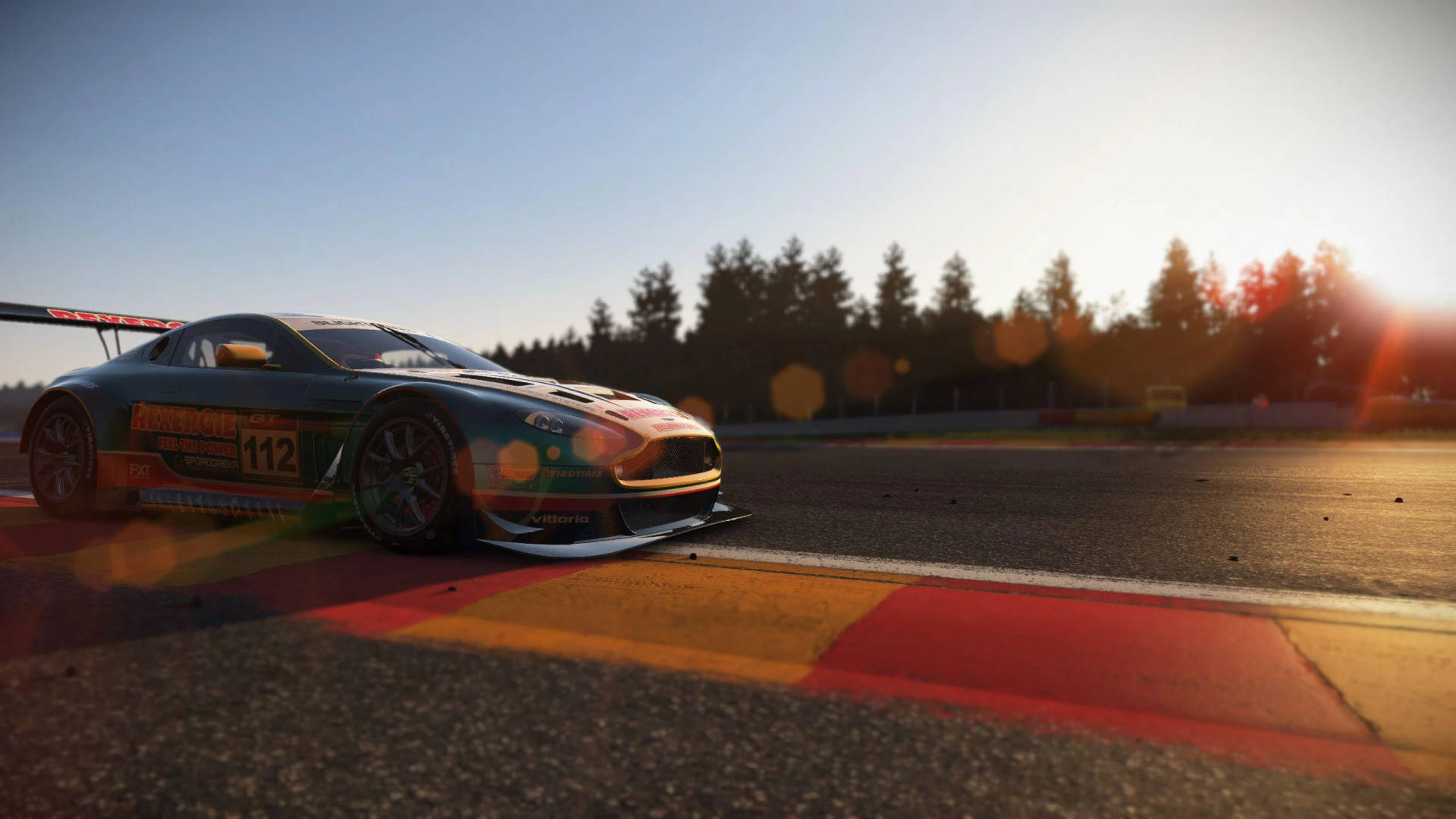 Aston Martin Vantage Gt Racing Game Screenshot Background