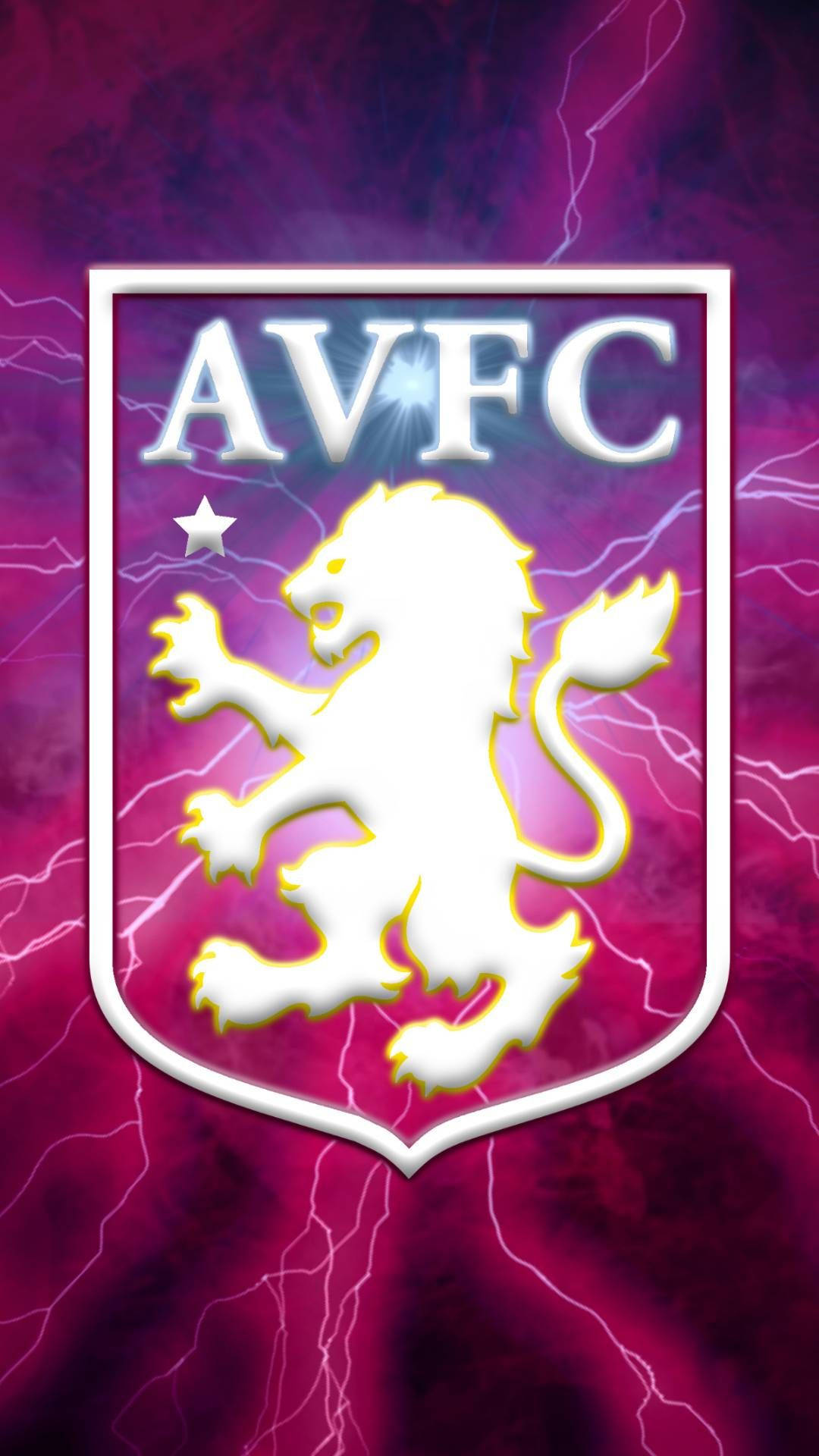 Aston Villa Electrifying Logo Art Background