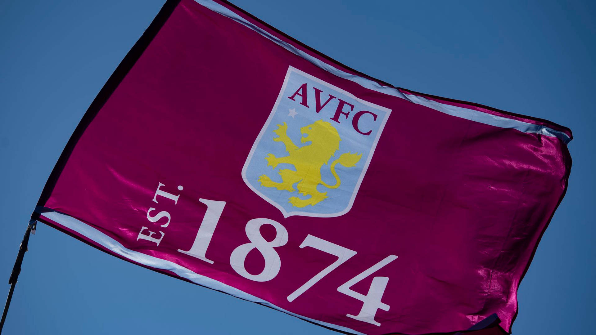 Aston Villa Fc Waving Flag Background