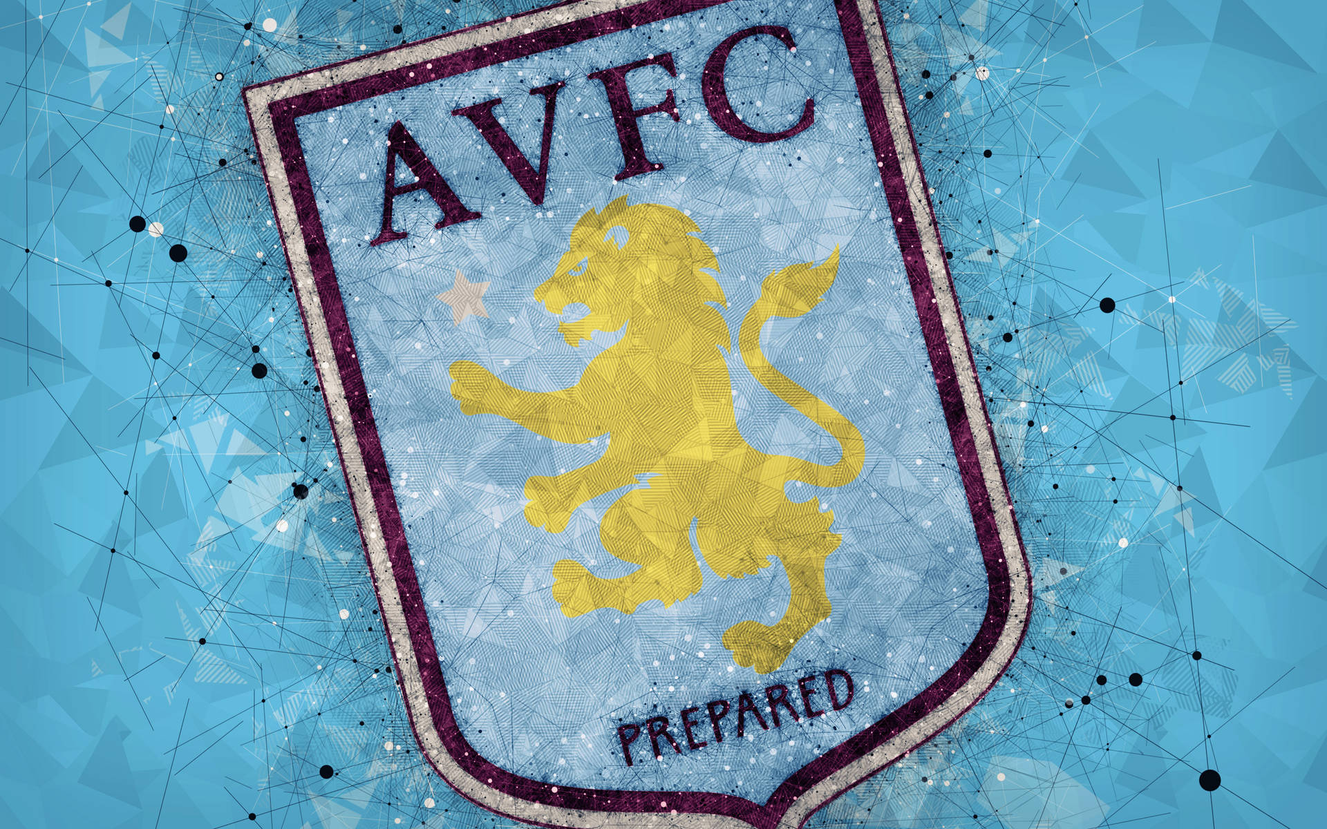 Aston Villa Geometric Design Logo Background