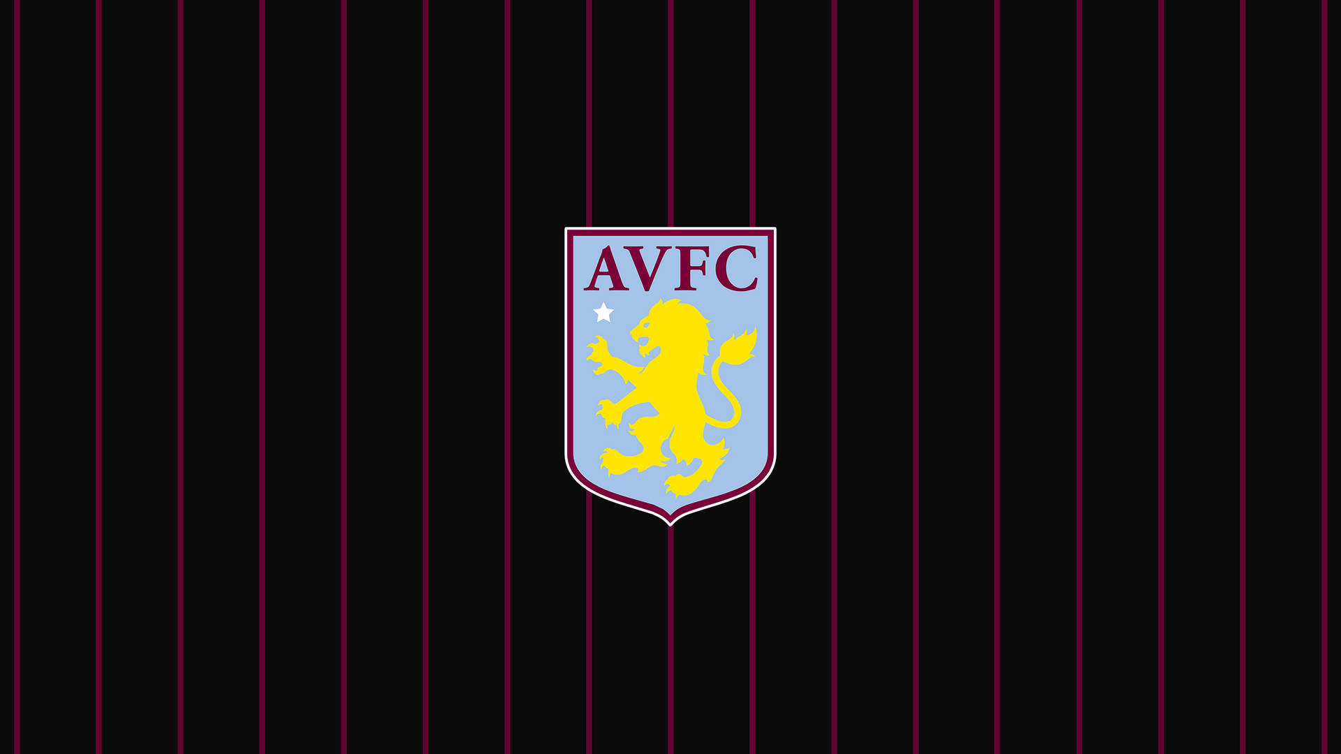 Aston Villa Logo On Pinstripe Background