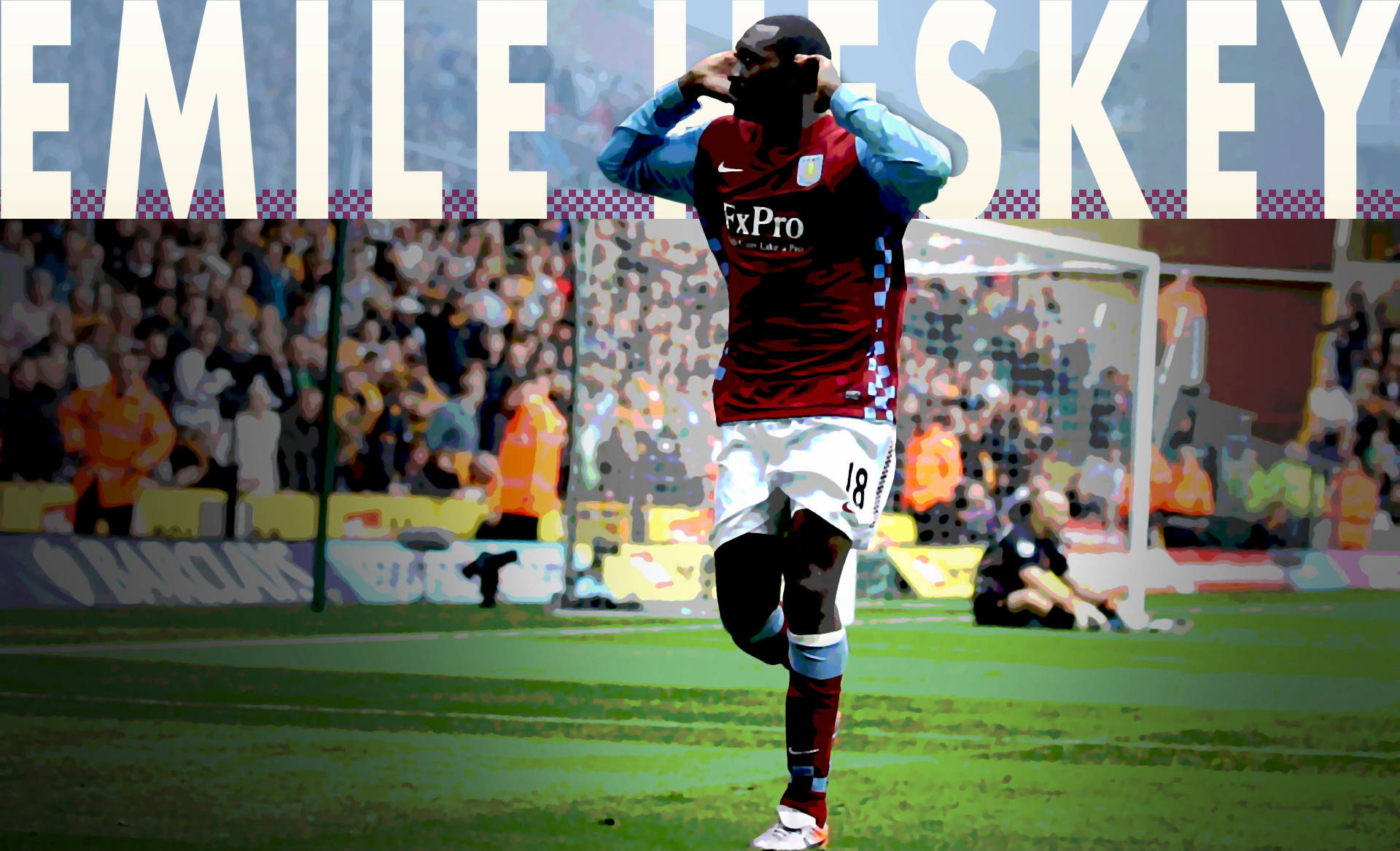 Aston Villa's Emile Heskey Art Background