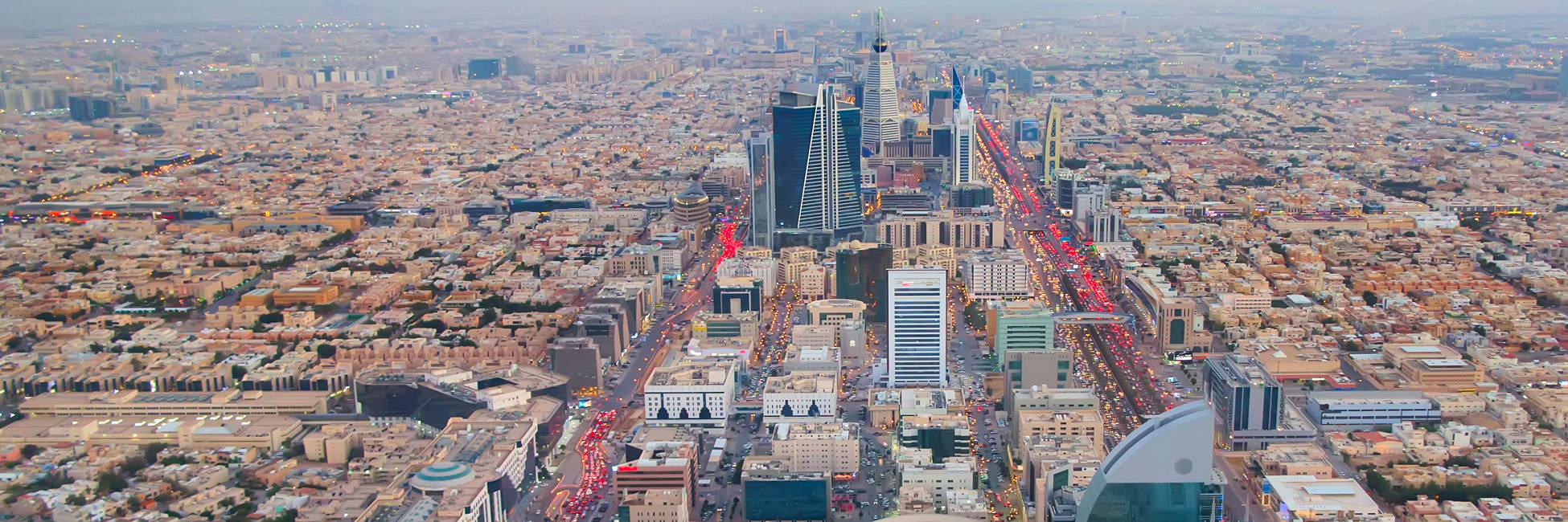 Astonishing Aerial View Of Riyadh Background