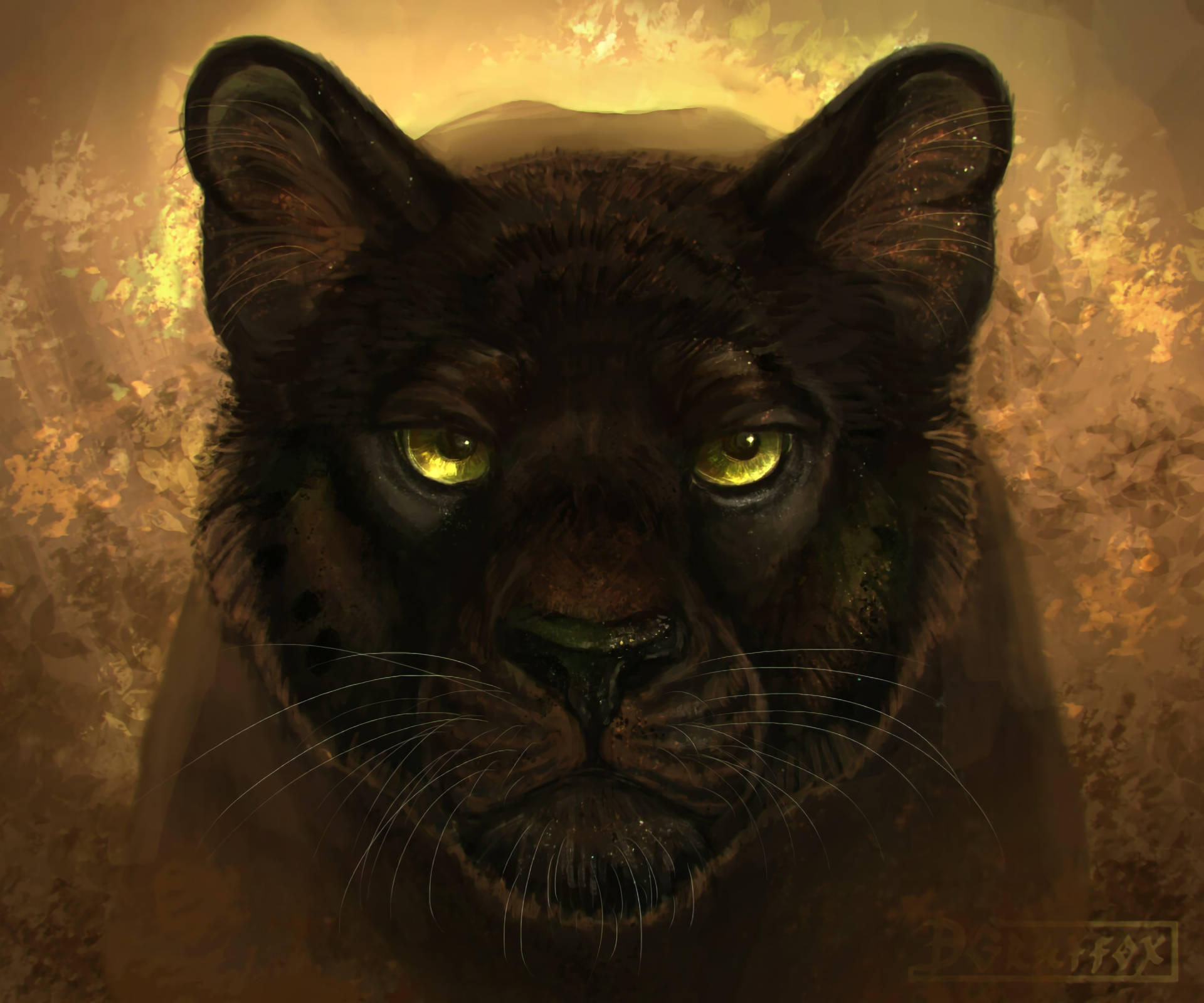 Astonishing Black Panther Painting Background