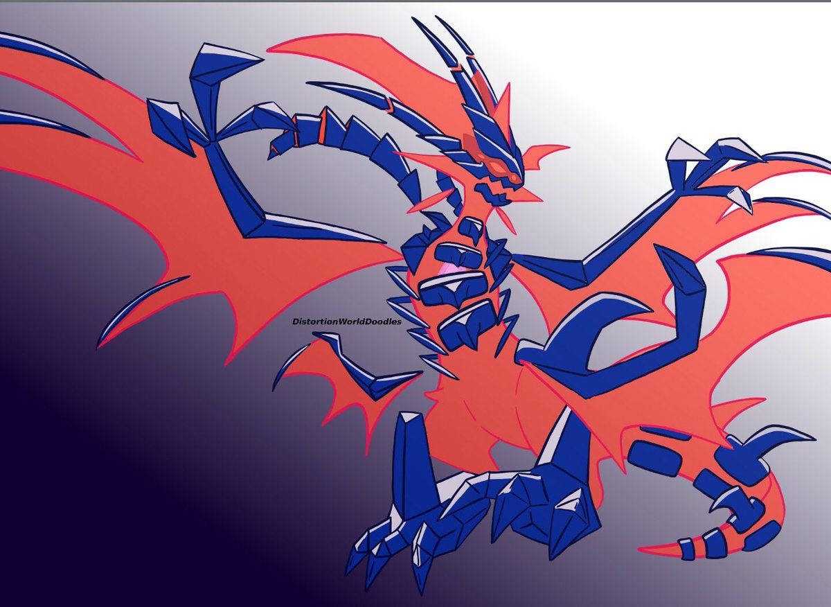 Astonishing Eternatus Dragon Body In Full Glory Background