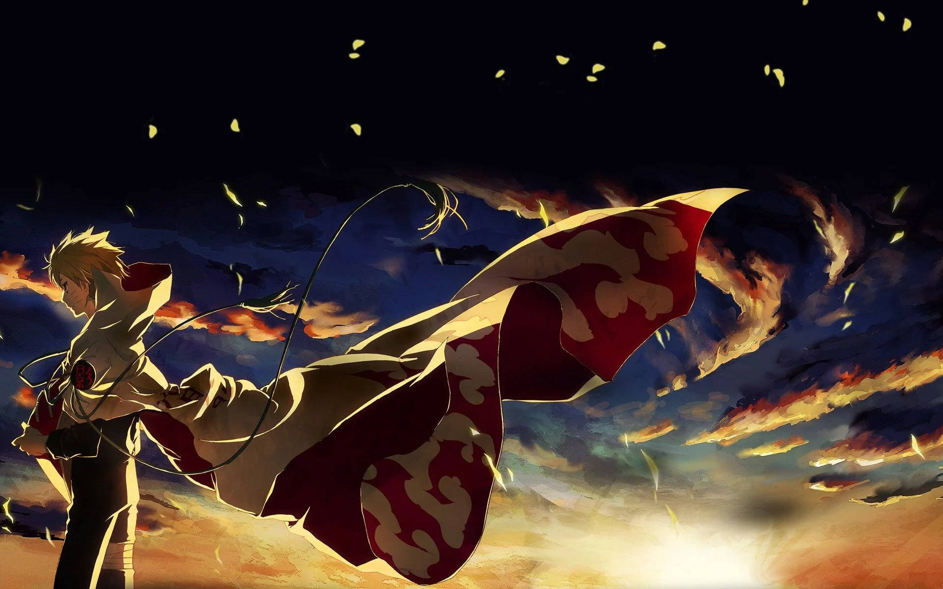 Astonishing Naruto Uzumaki In Powerful Cloak Background