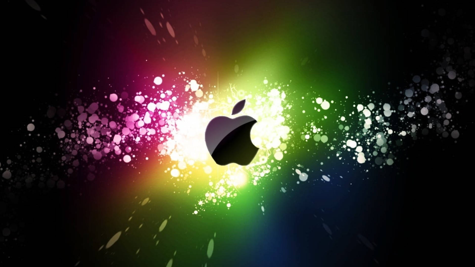 Astonishing Spectrum Of Colorful Lights On A Dark Background Background