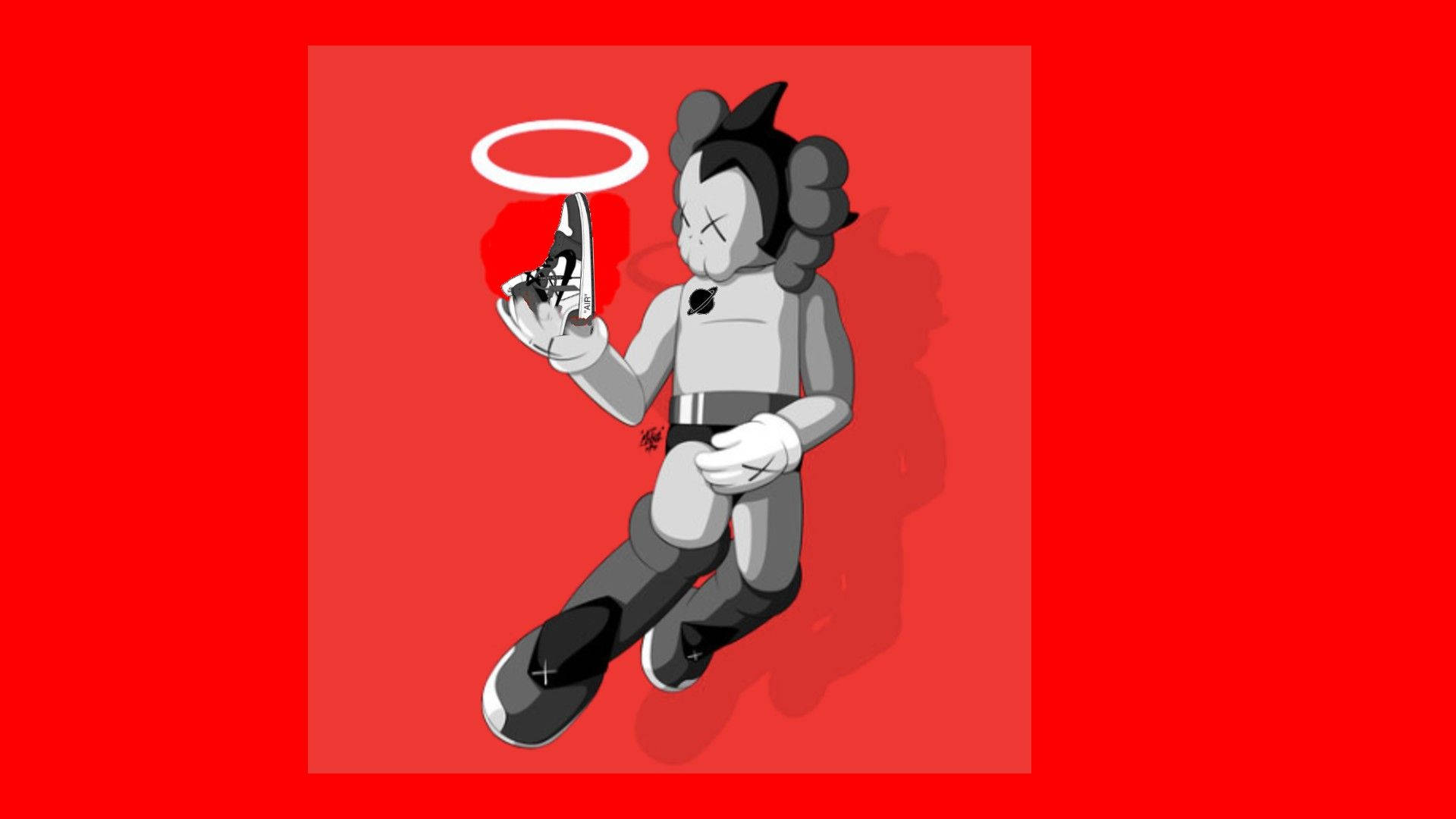 Astro Boy Kaws Pc Red Background