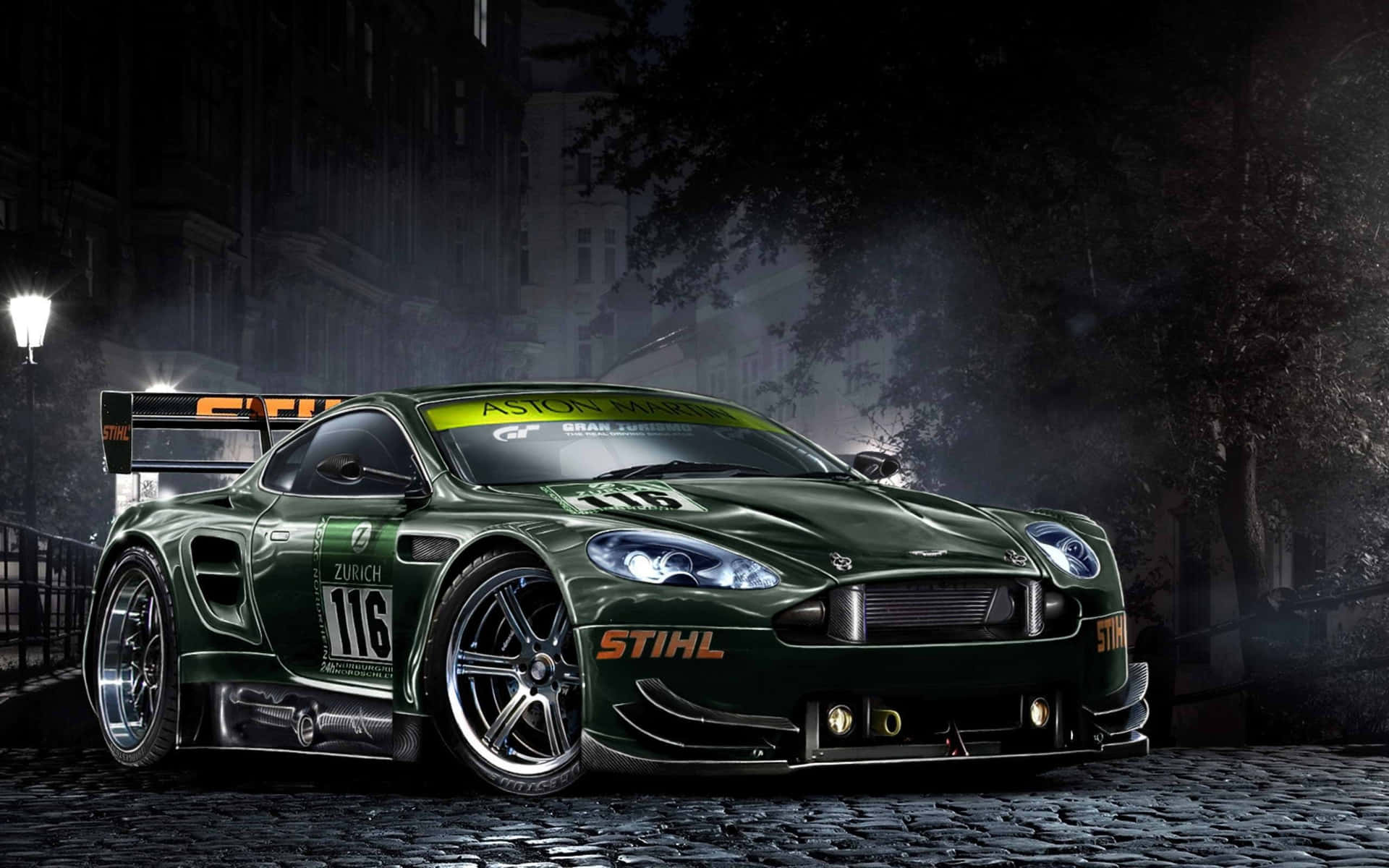 Astro Martin Street Racing Car Background