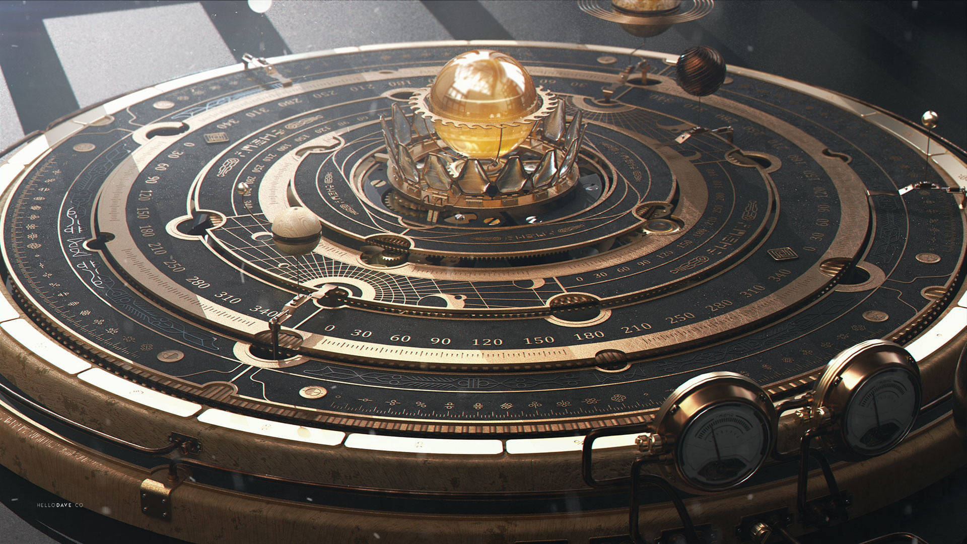 Astrolabe Solar Time Art
