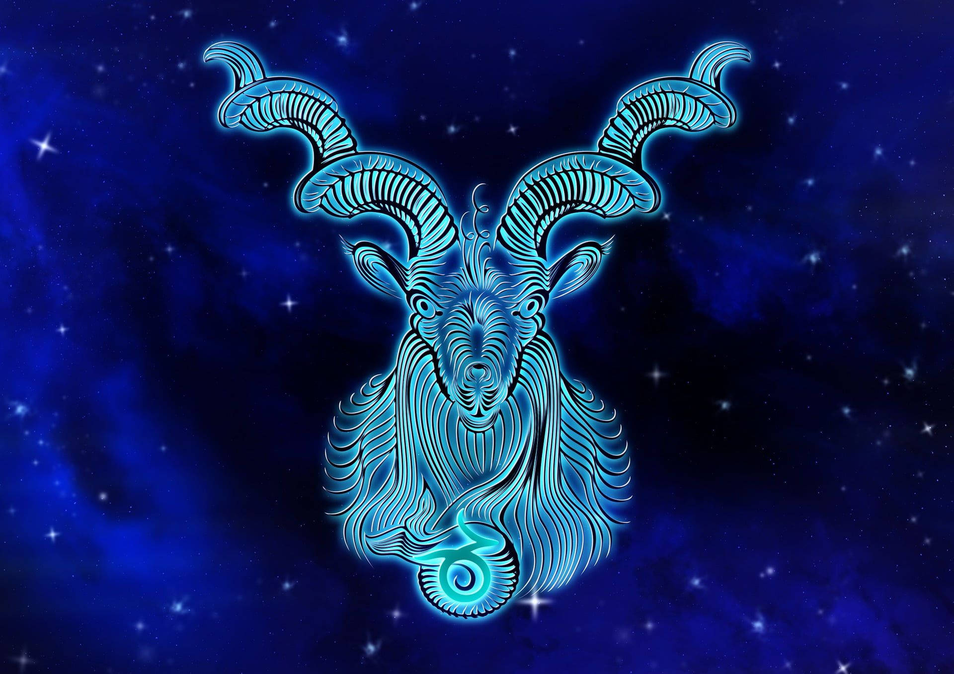 Astrological Capricorn Symbol Background