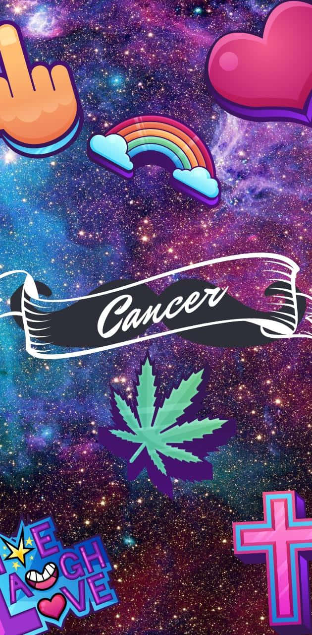 Astrological Representation Of The Cancer Zodiac Sign Background