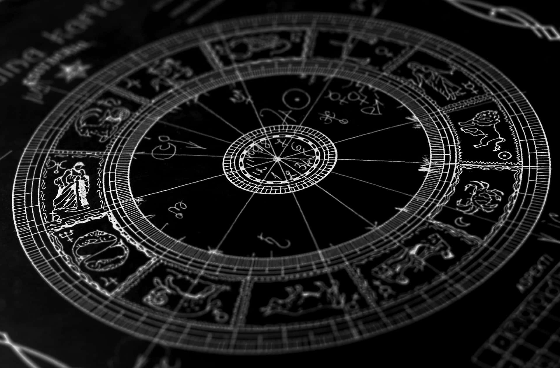 Astrological Zodiac Wheel Background