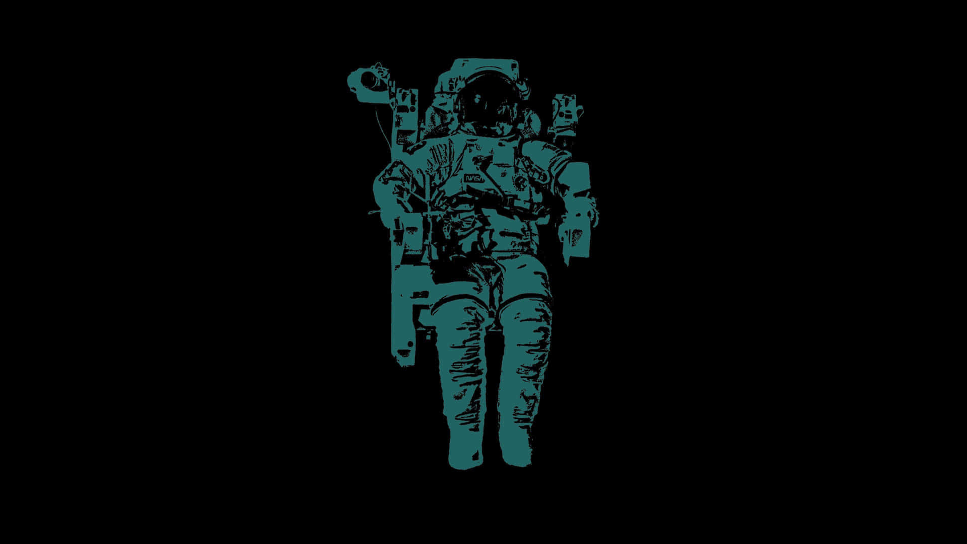 Astronaut Admiring Earth From Space Background