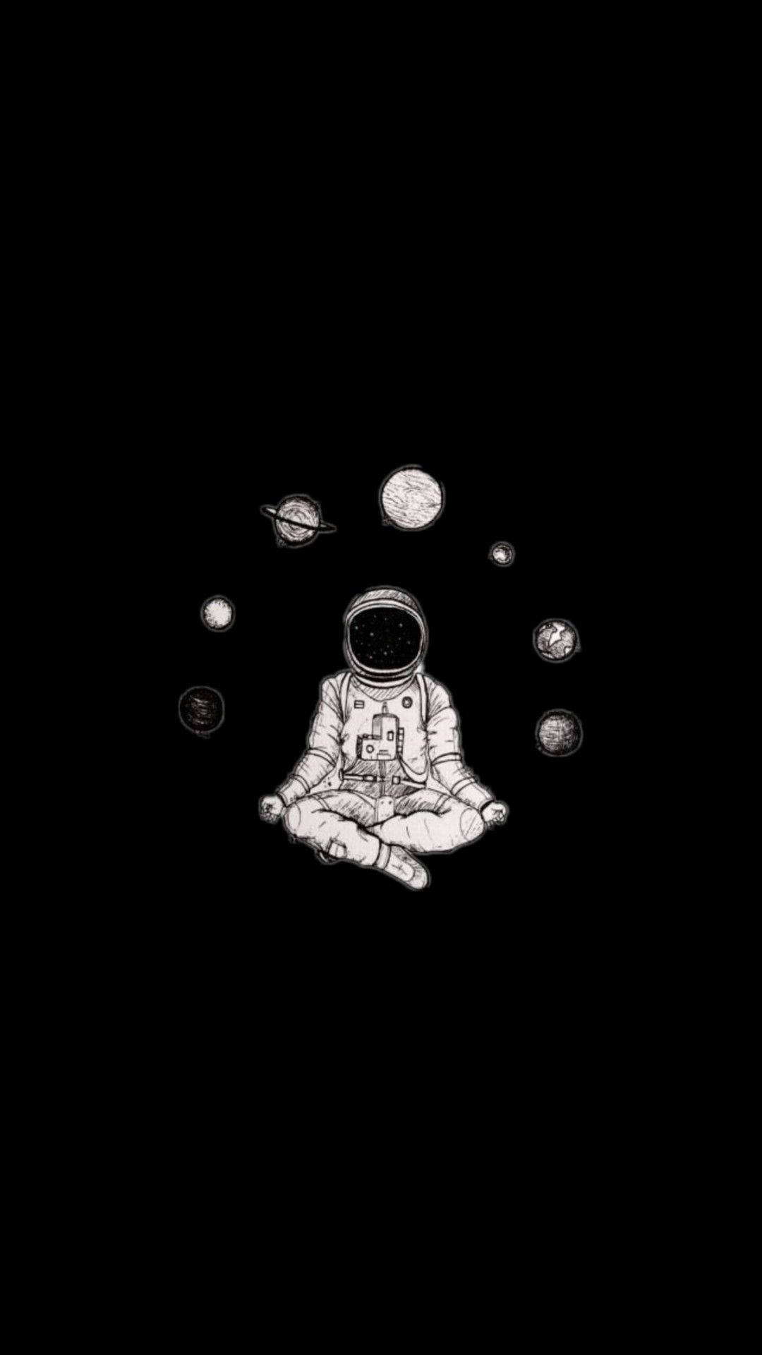 Astronaut Aesthetic Meditating Background