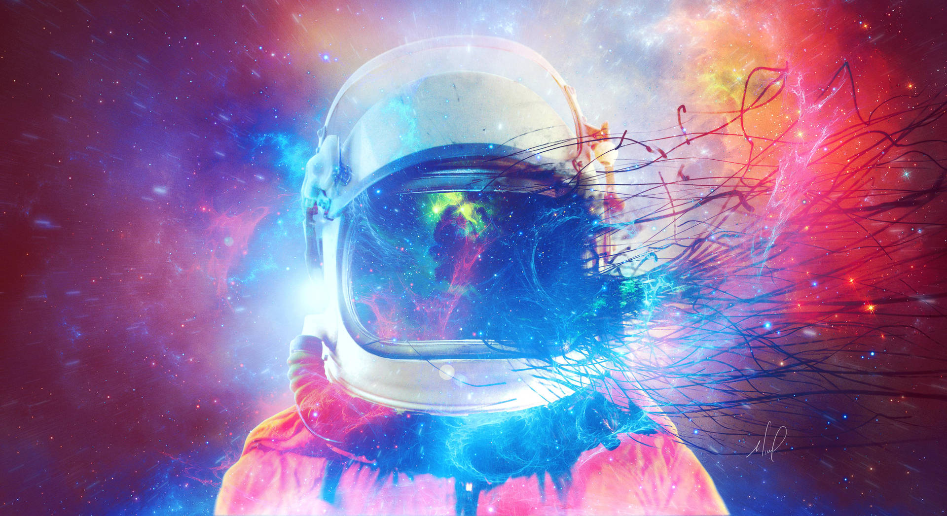 Astronaut Color Burst Fantasy