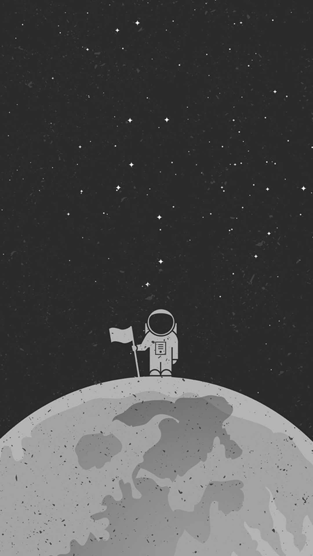 Astronaut Drawing Dope Iphone Background