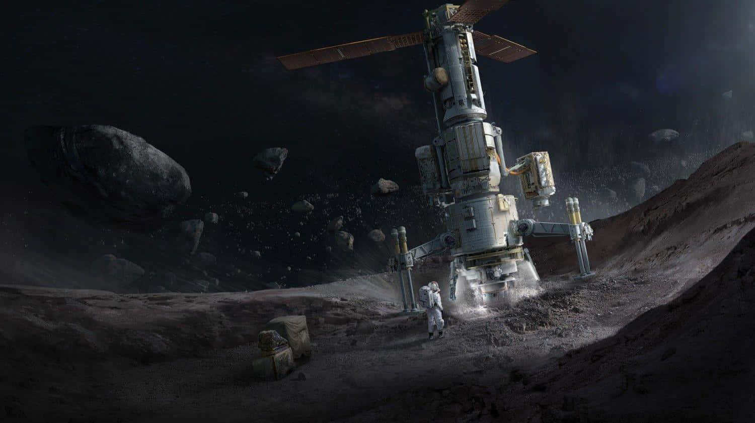 Astronaut Exploring The Vastness Of Space Background