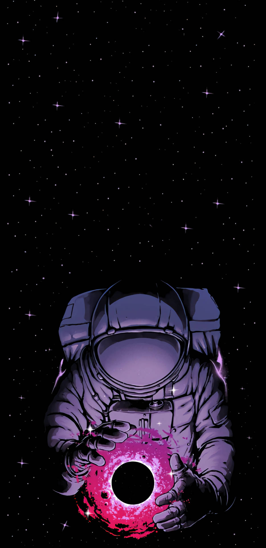 Astronaut Holding Planet 2k Amoled Background