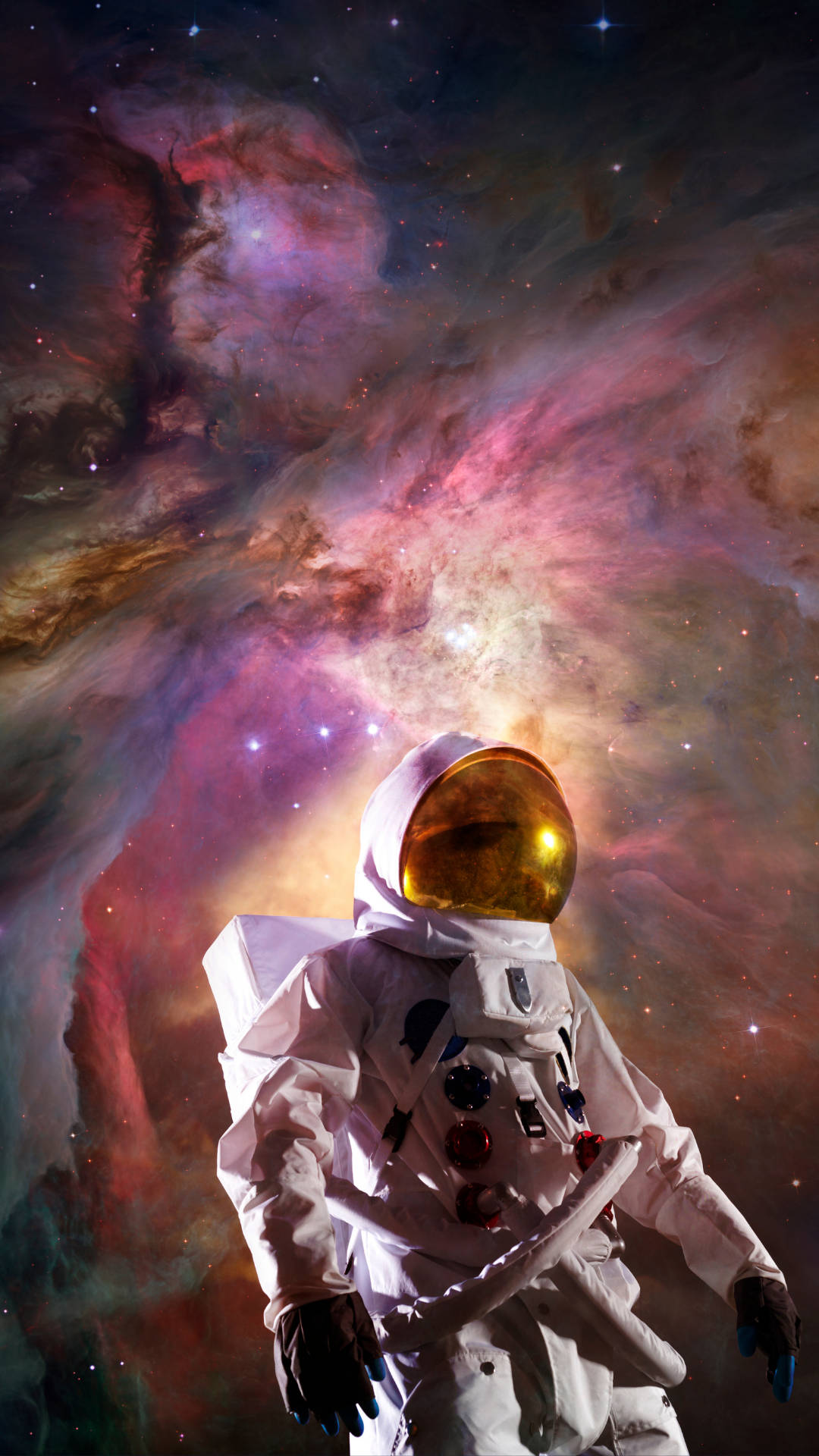 Astronaut In Purple Nebula