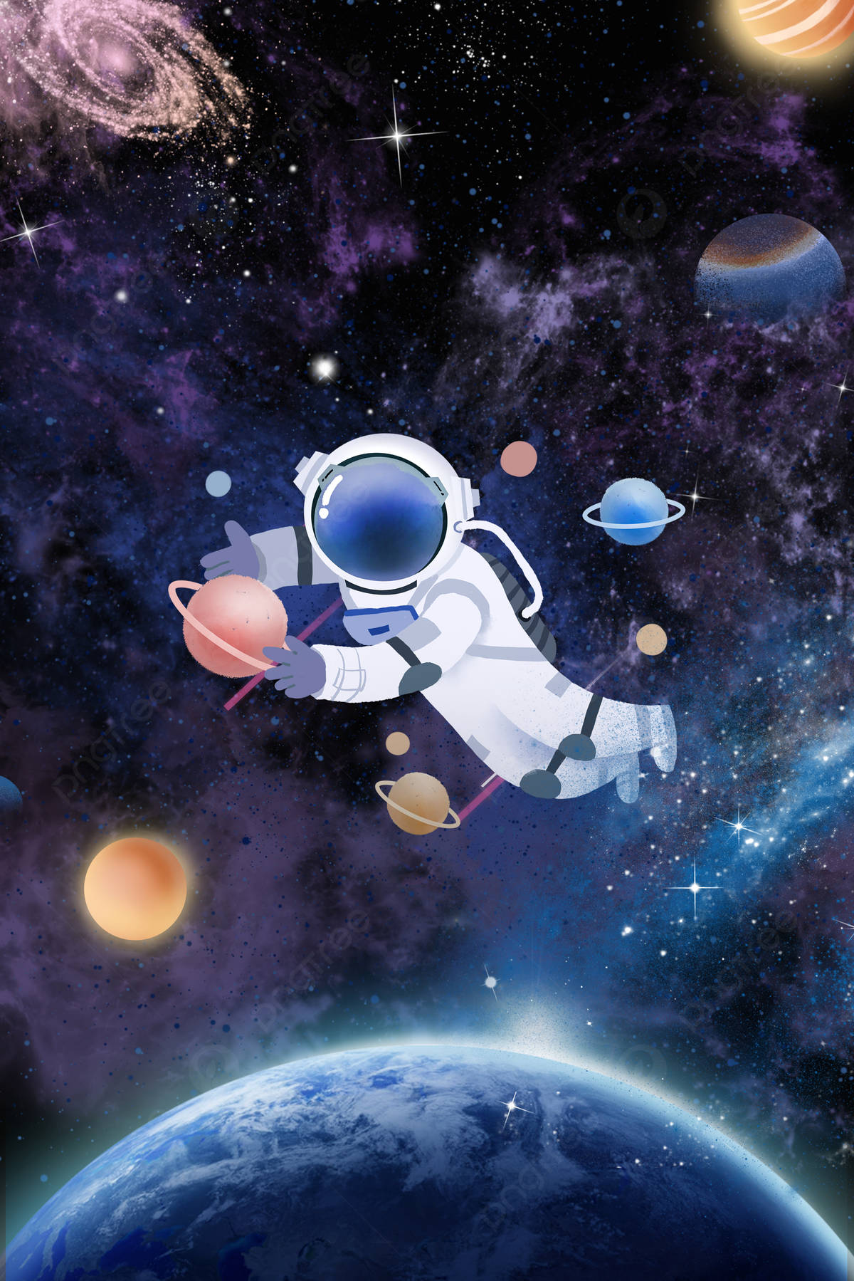 Astronaut In Space 2d Universal