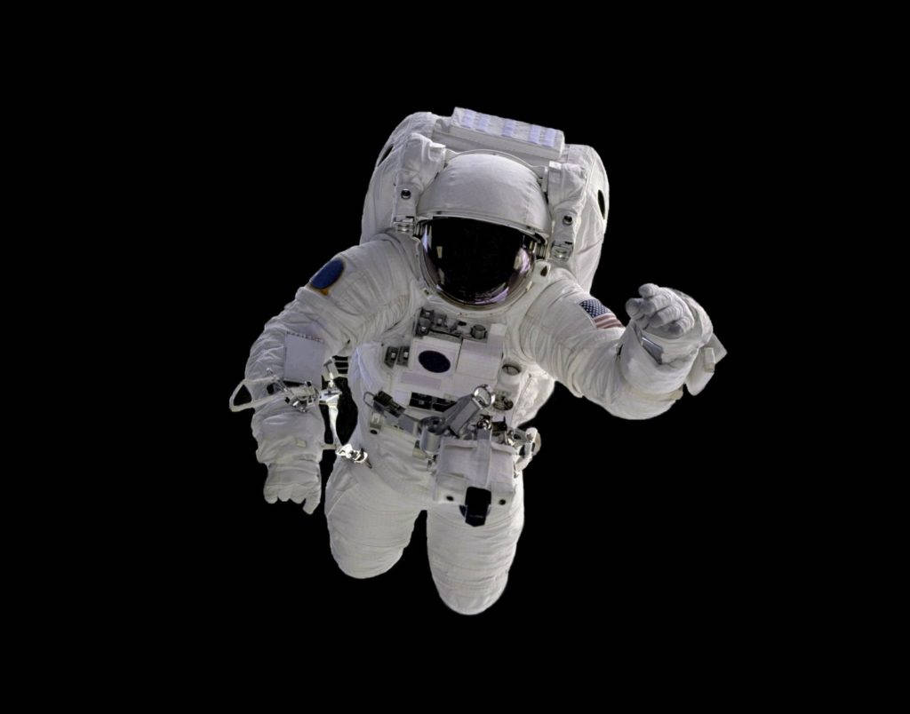 Astronaut In Space Facing The Camera Background
