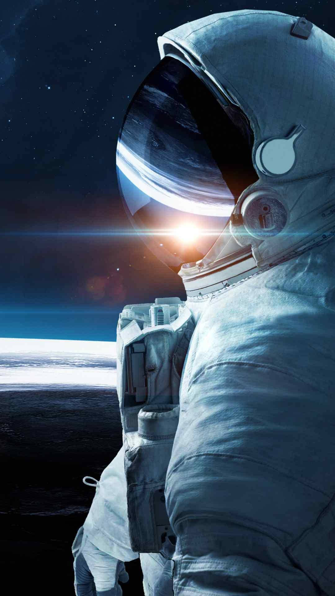 Astronaut Looking At Earth