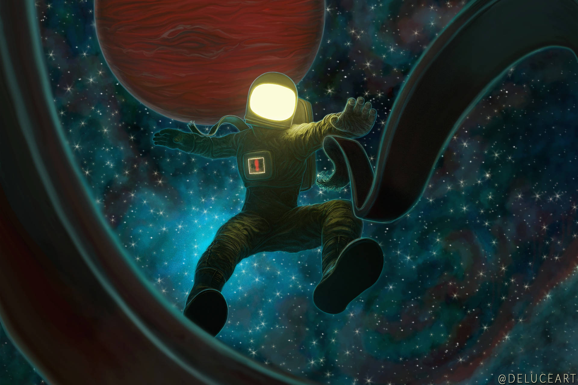 Astronaut Outer Space Art Background