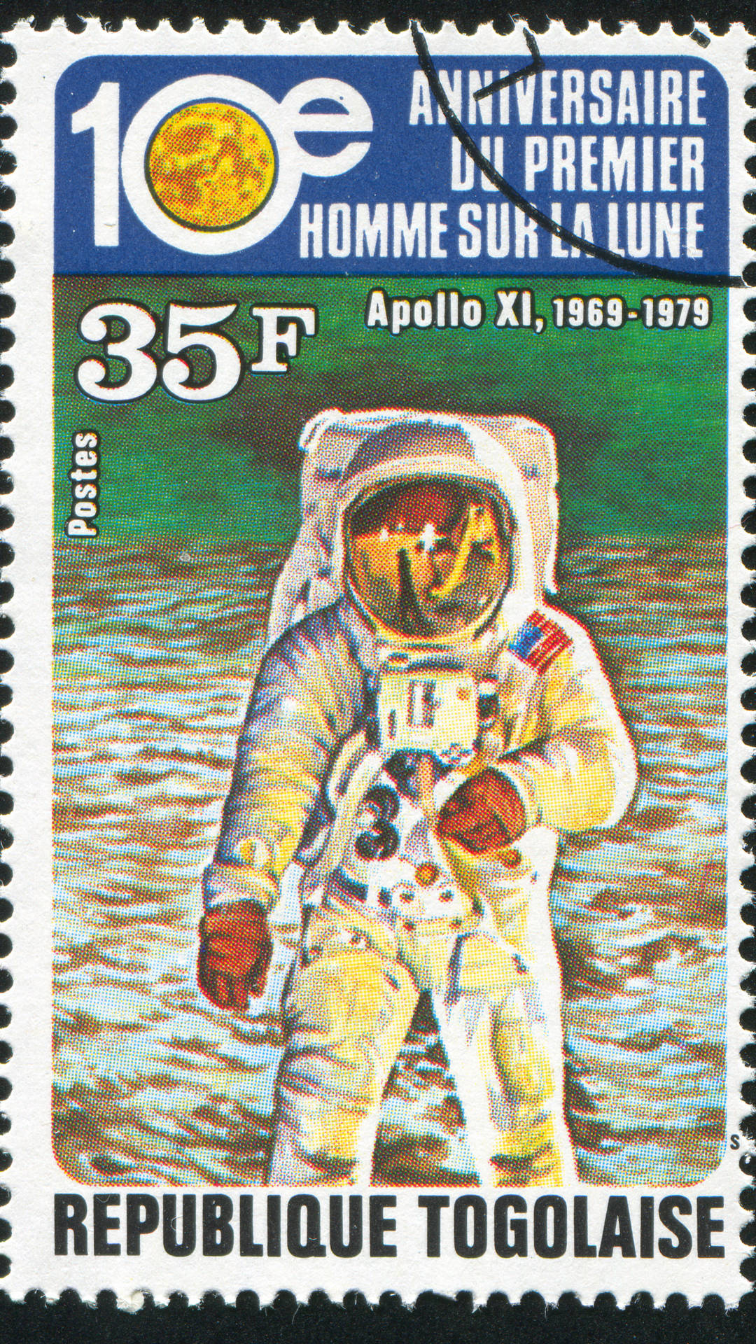 Astronaut Post Stamp