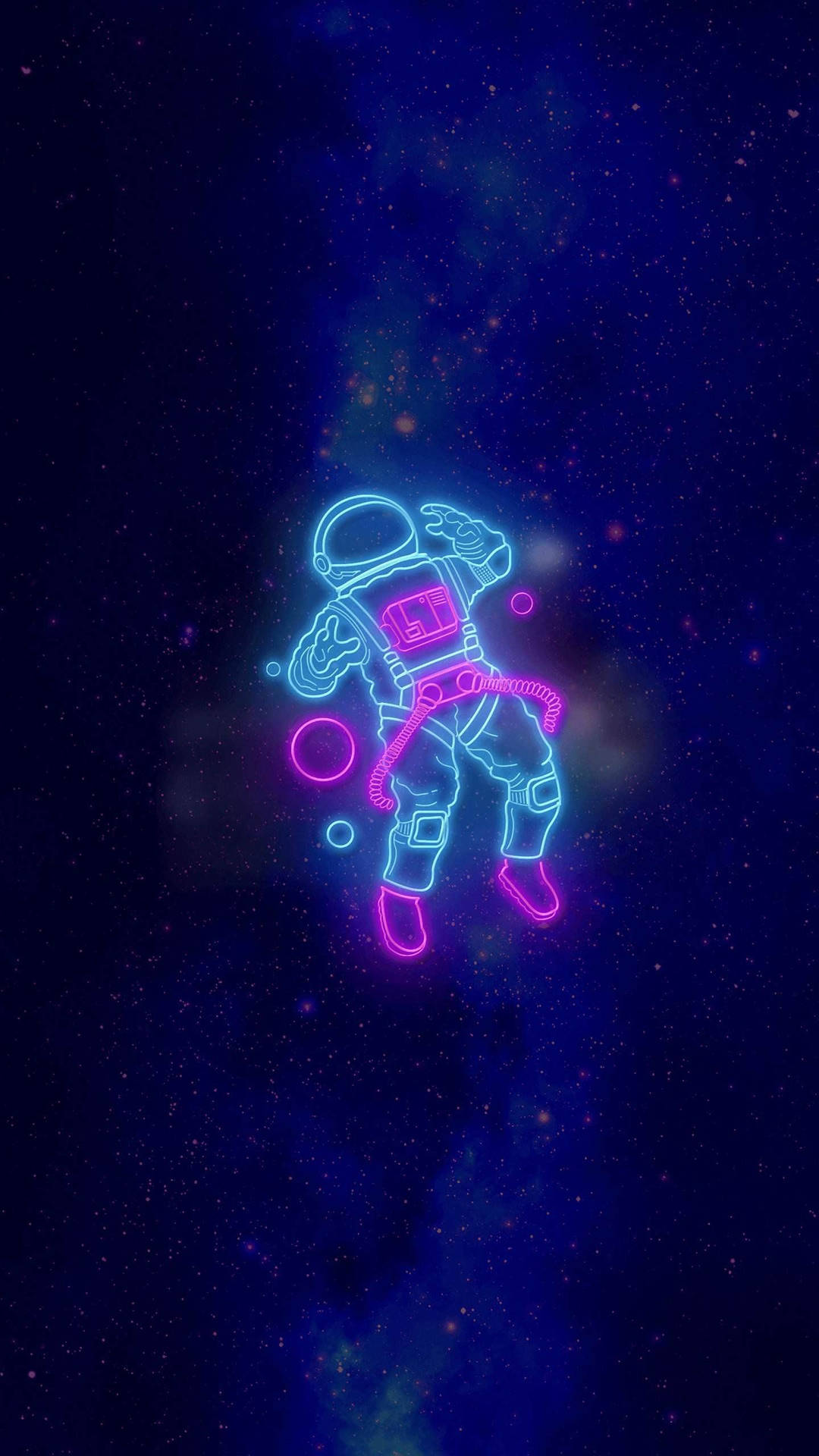 Astronaut Retro Space Background