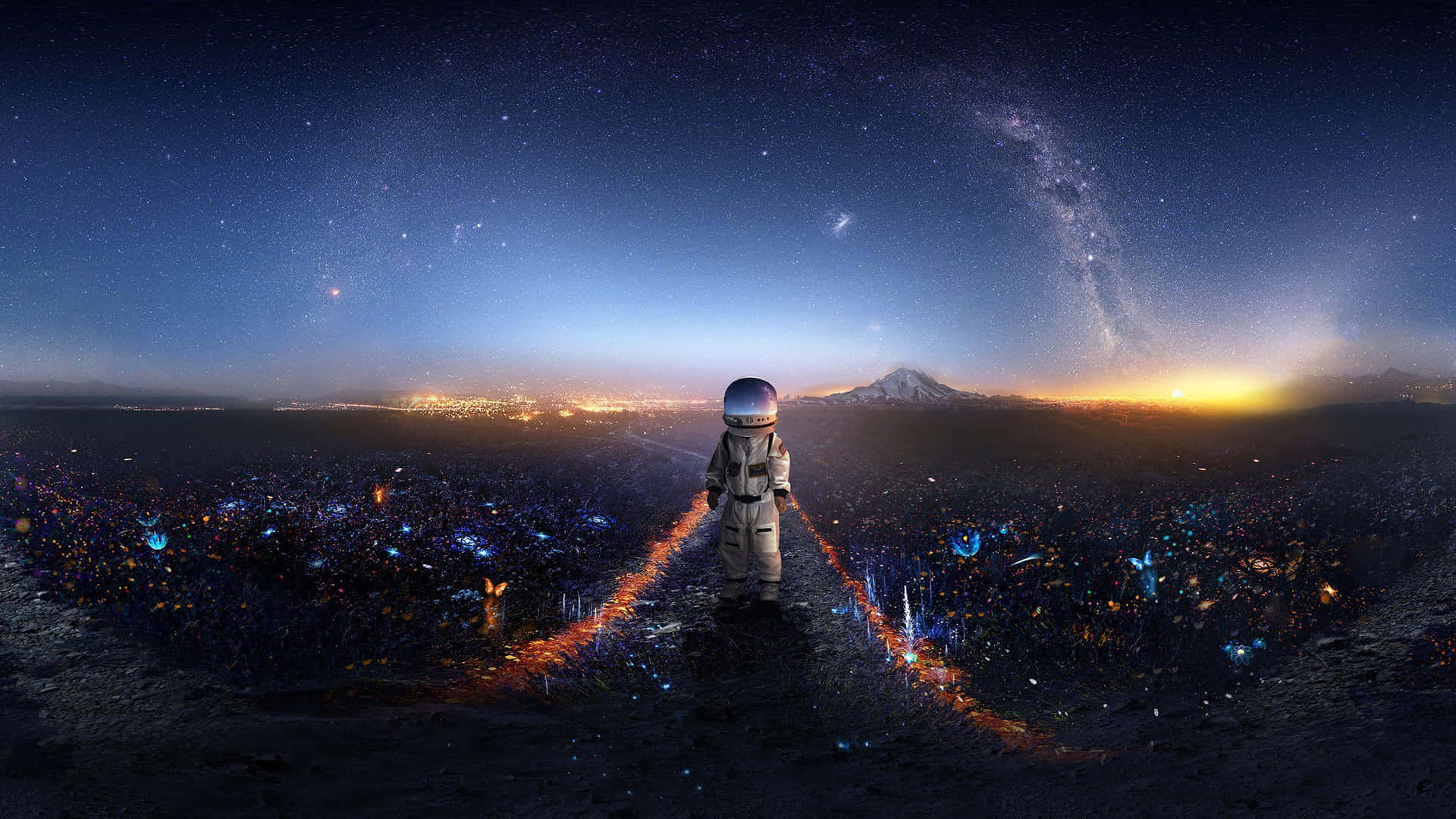 Astronaut Walks Desktop