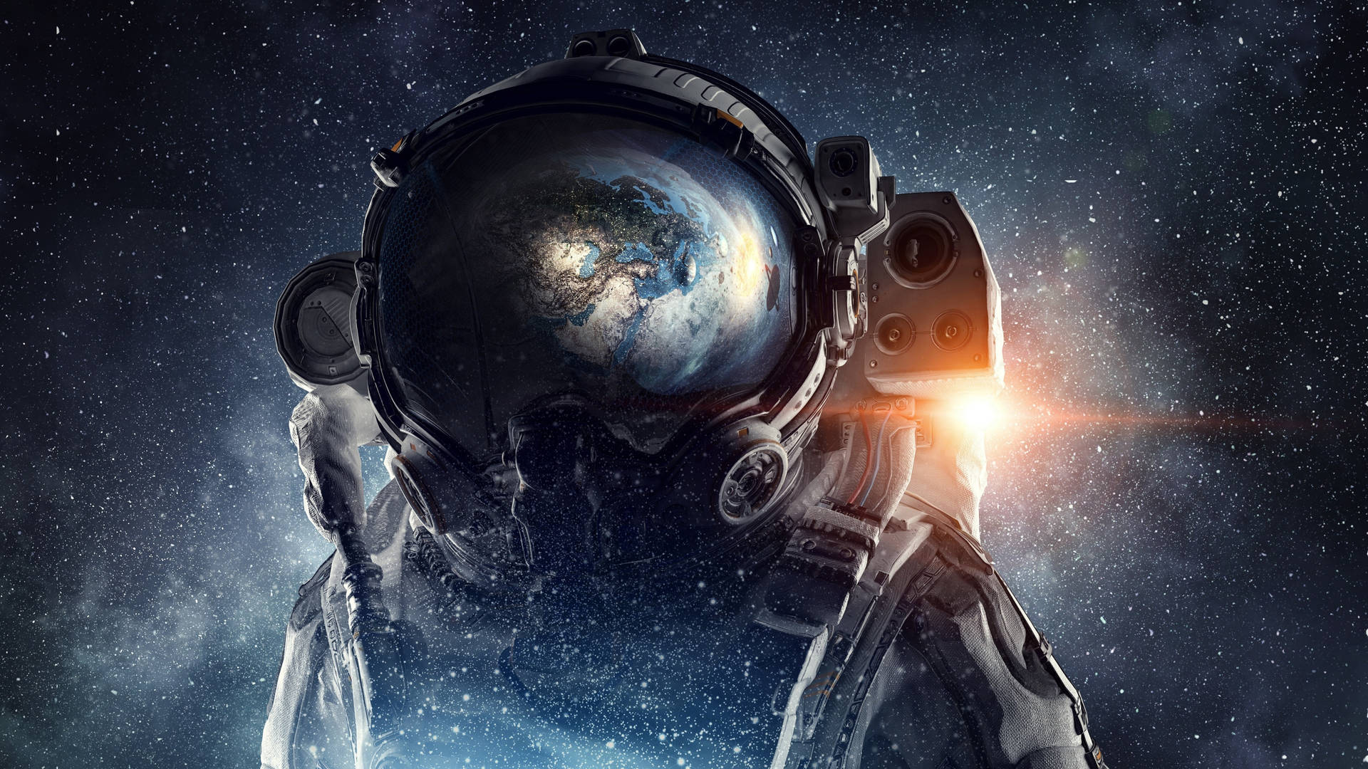 Astronaut Wandering In Space 2560x1440 Background