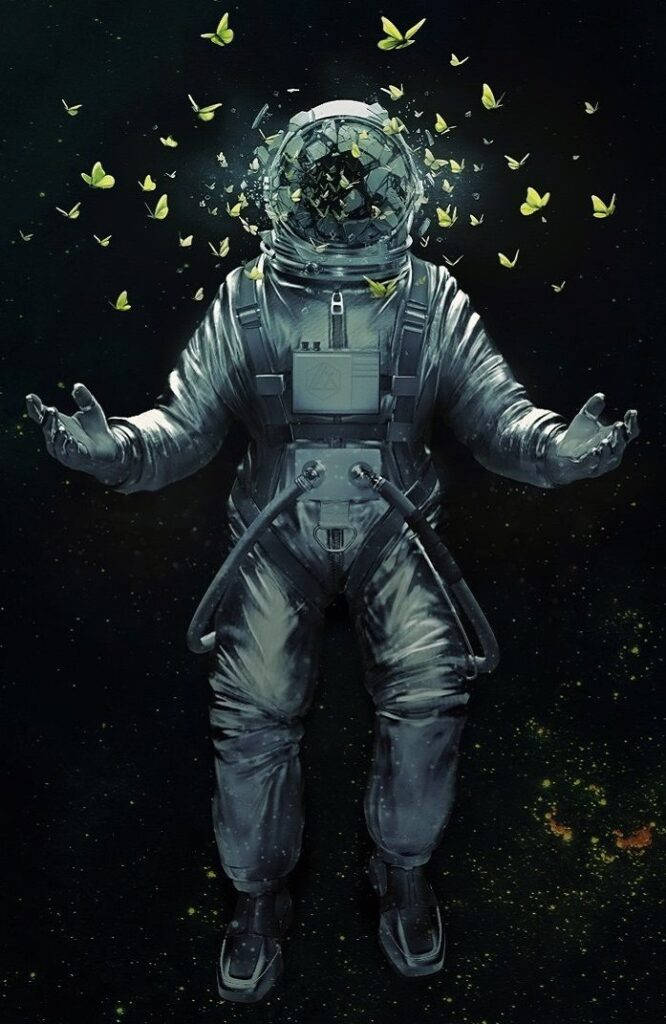 Astronaut With Butterflies Cool Android Background