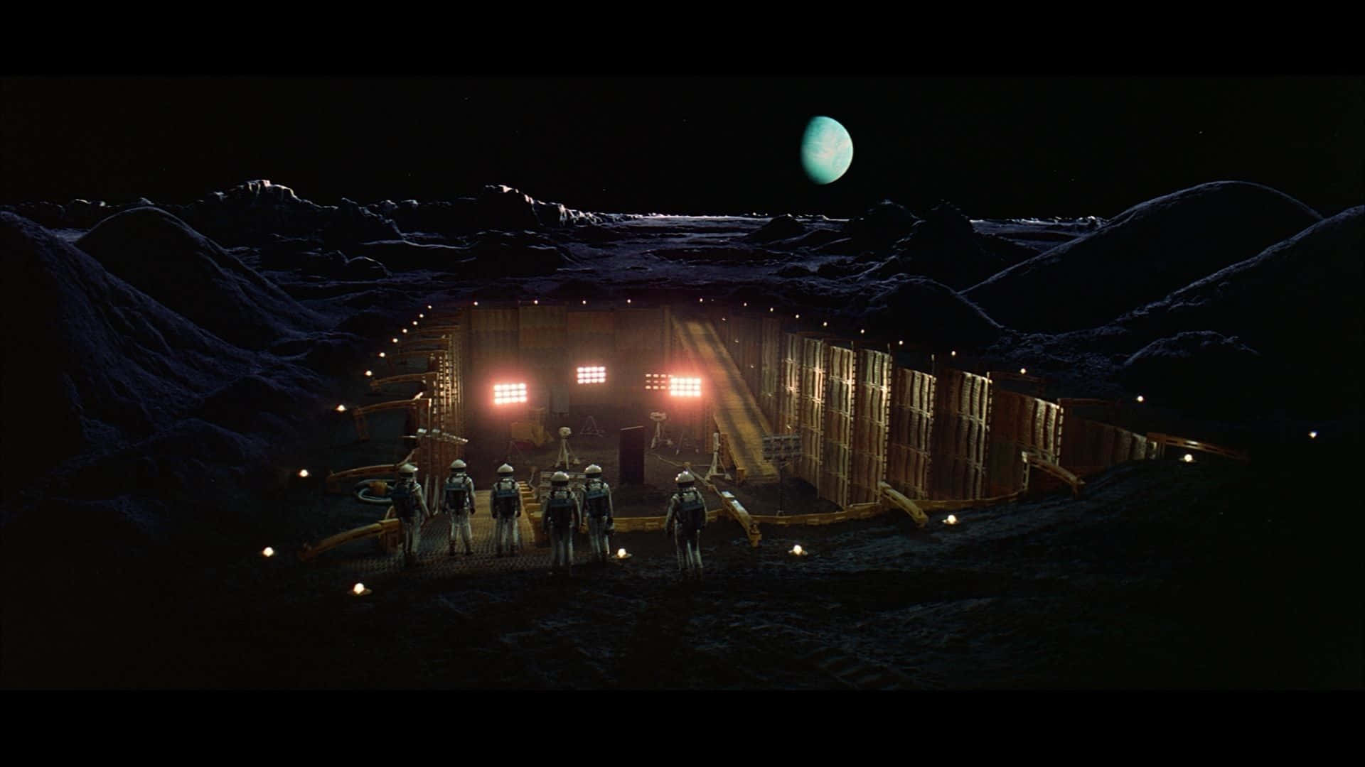 Astronauts From The Discovery One Spaceship Journey Through The Vast Reaches Of Unknown Space. Background