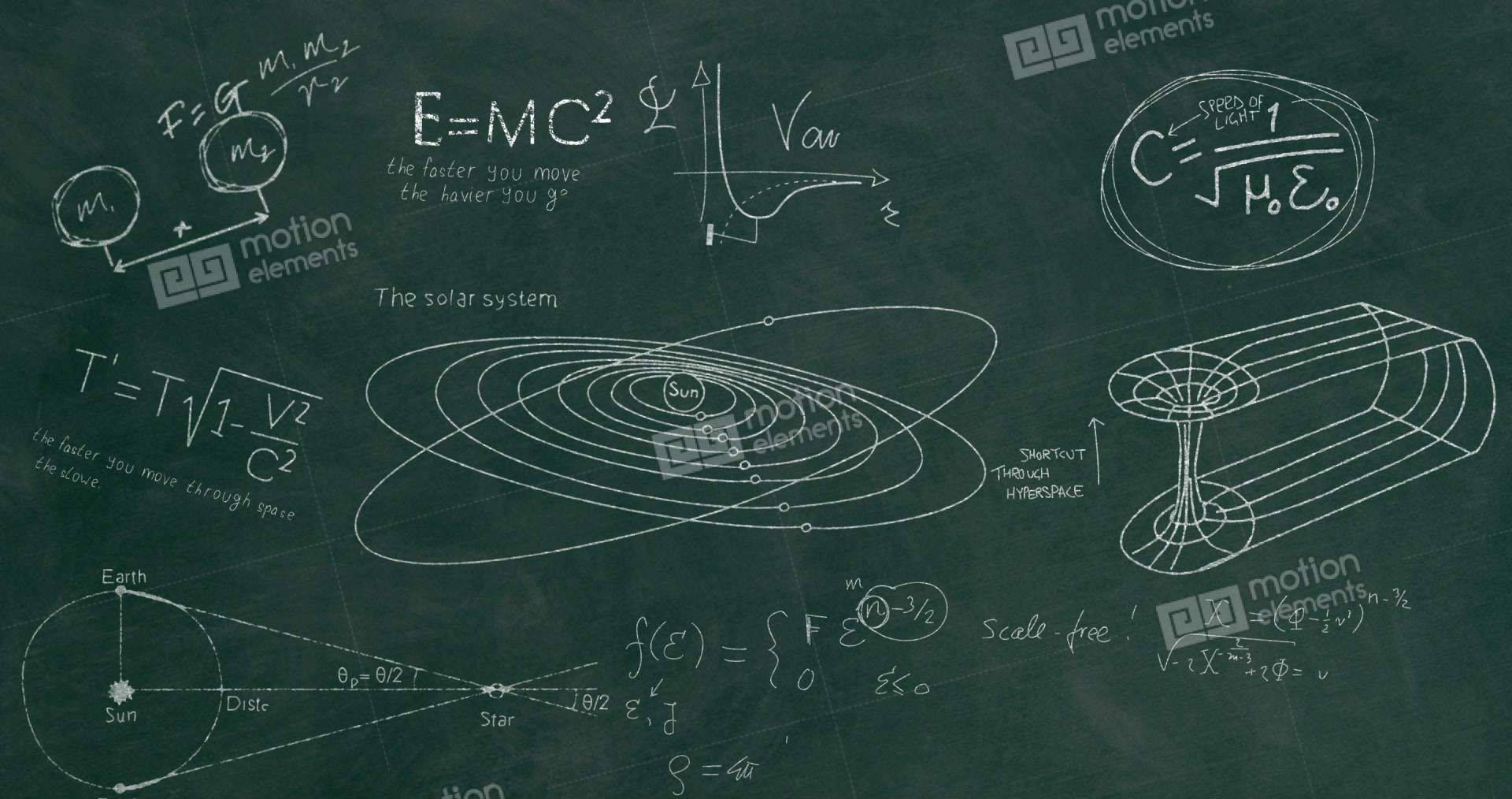 Astronomy Math Diagram Background