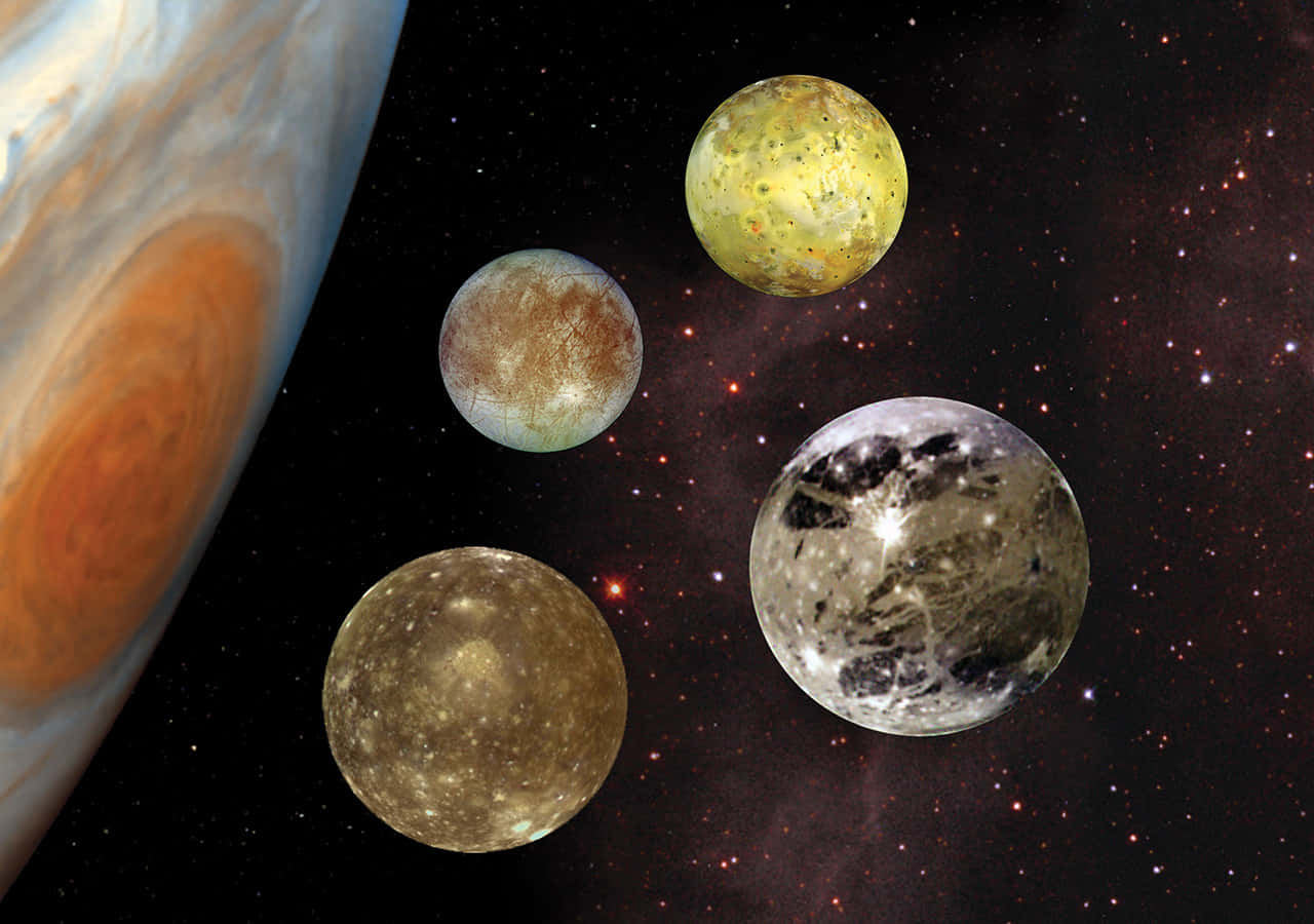 Astronomy Moon Of Jupiter In Space Background