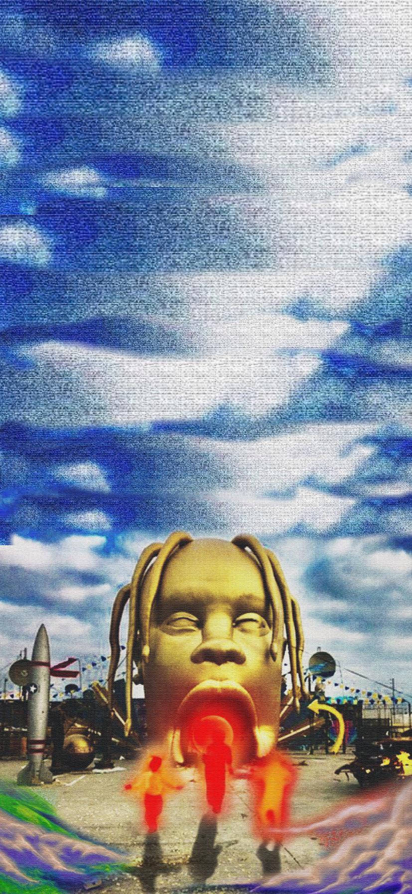 Astroworld Iphone Artwork People Walking Background